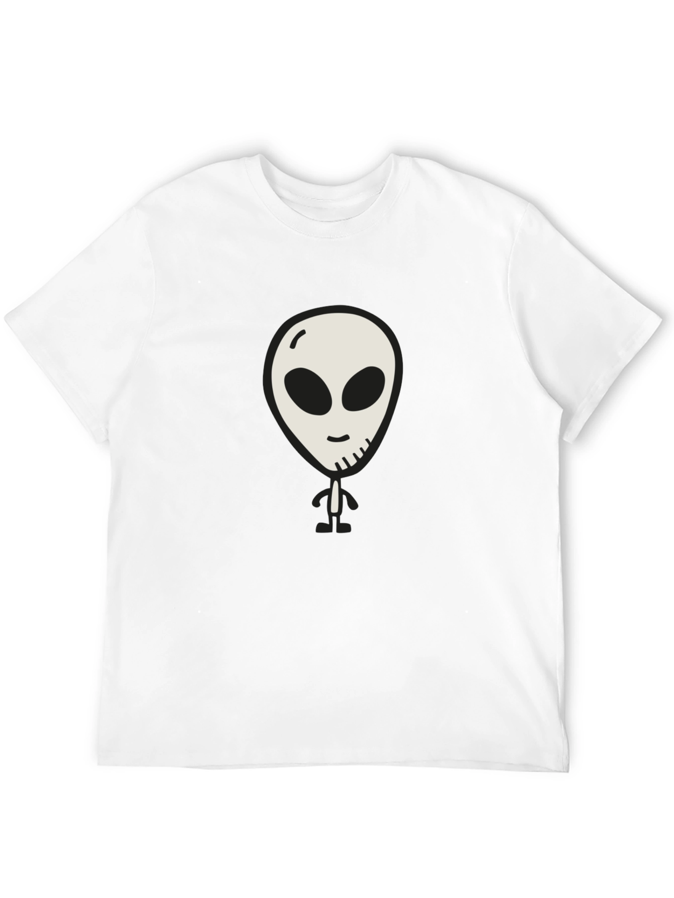 Alien Graphic Print Black T-Shirt