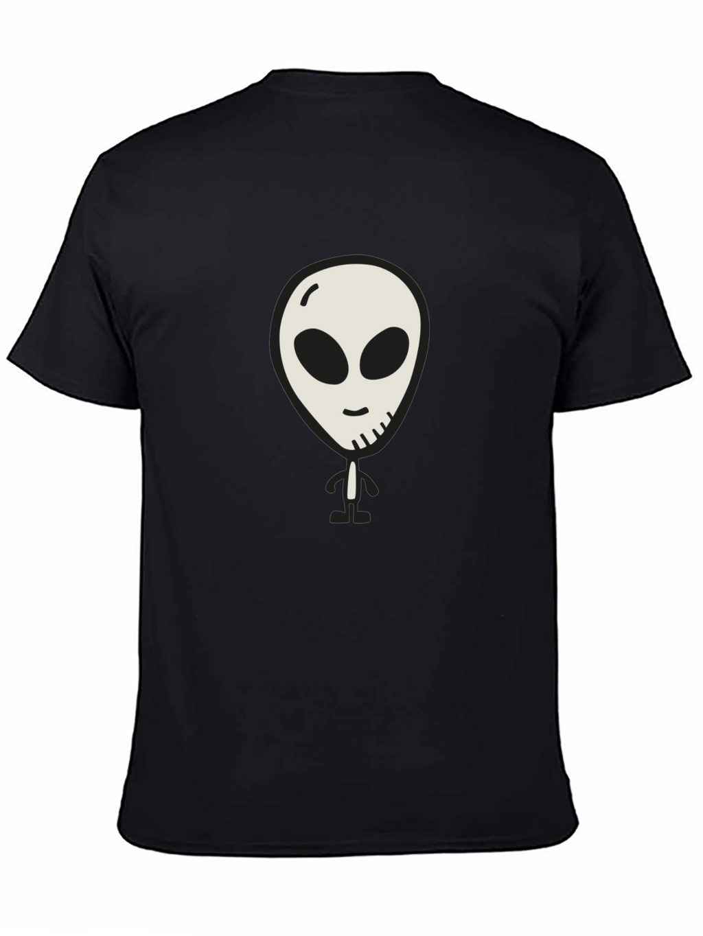 Alien Graphic Print Black T-Shirt