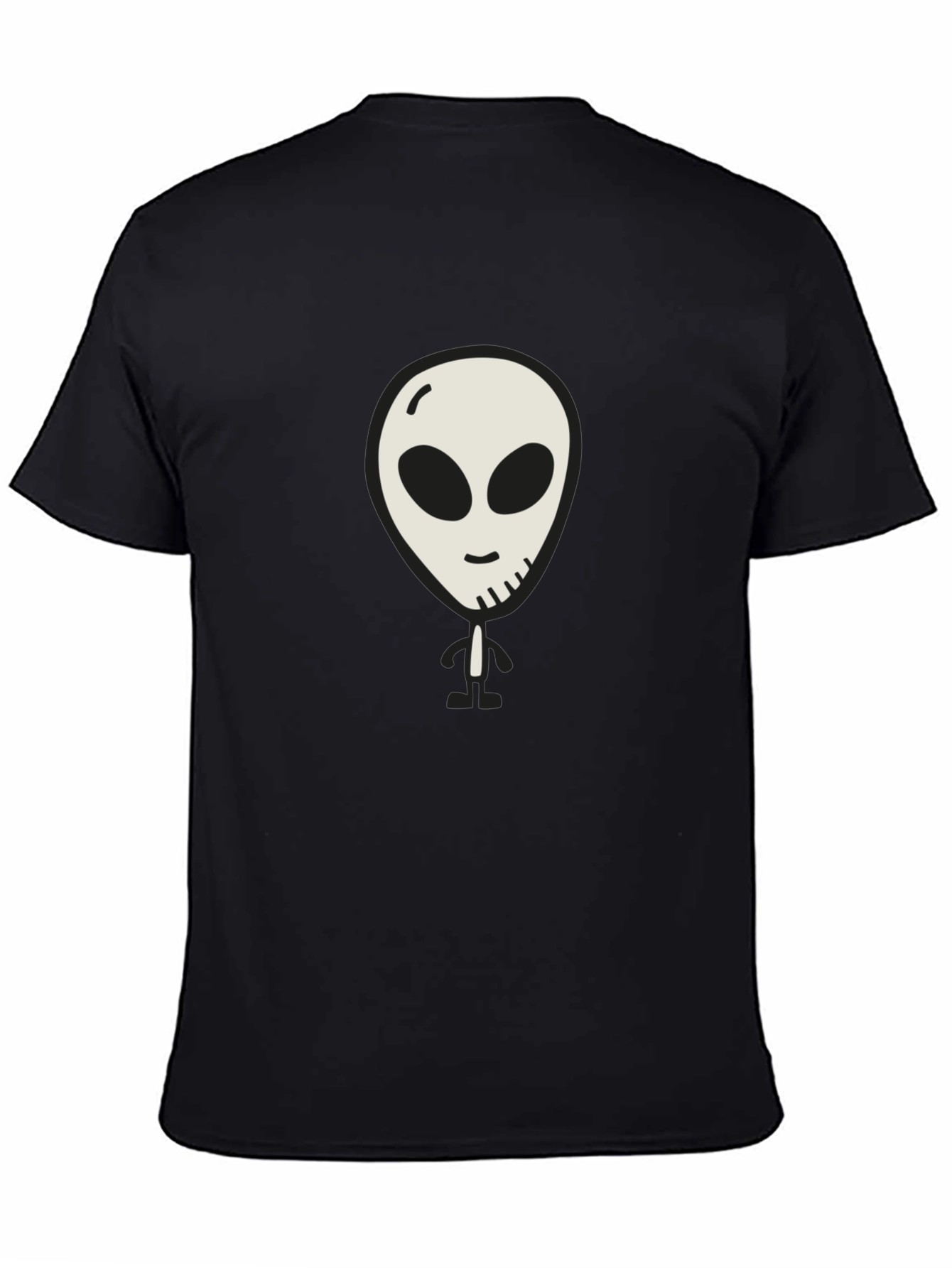Alien Graphic Print Black T-Shirt