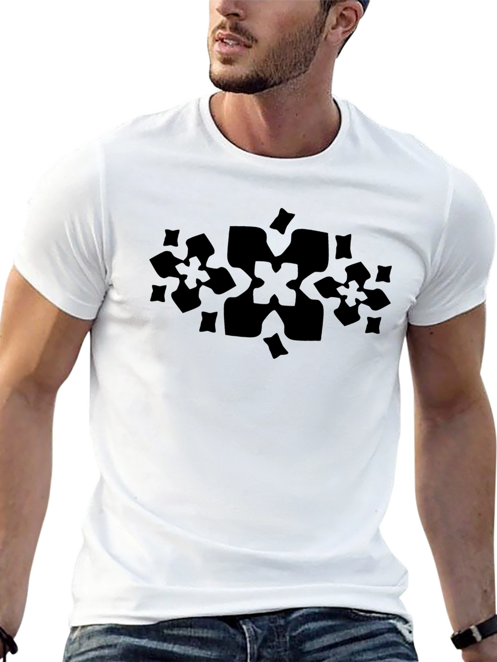 Mens Black Graphic Tee