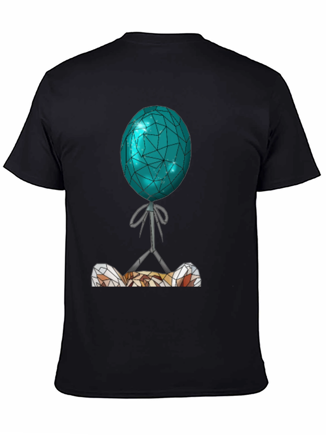 Abstract Balloon Graphic Tee - Mens Black T-Shirt