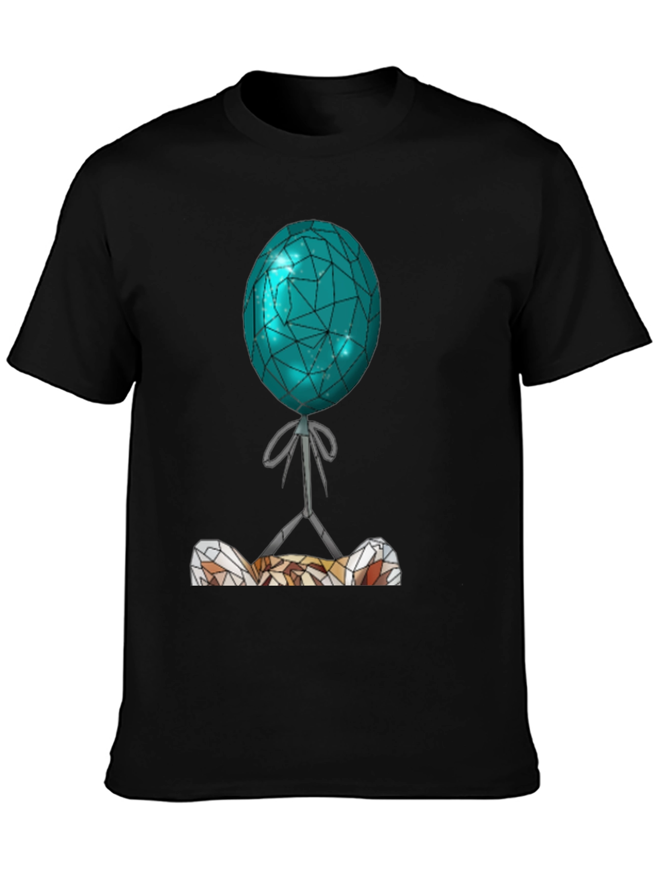 Abstract Balloon Graphic Tee - Mens Black T-Shirt