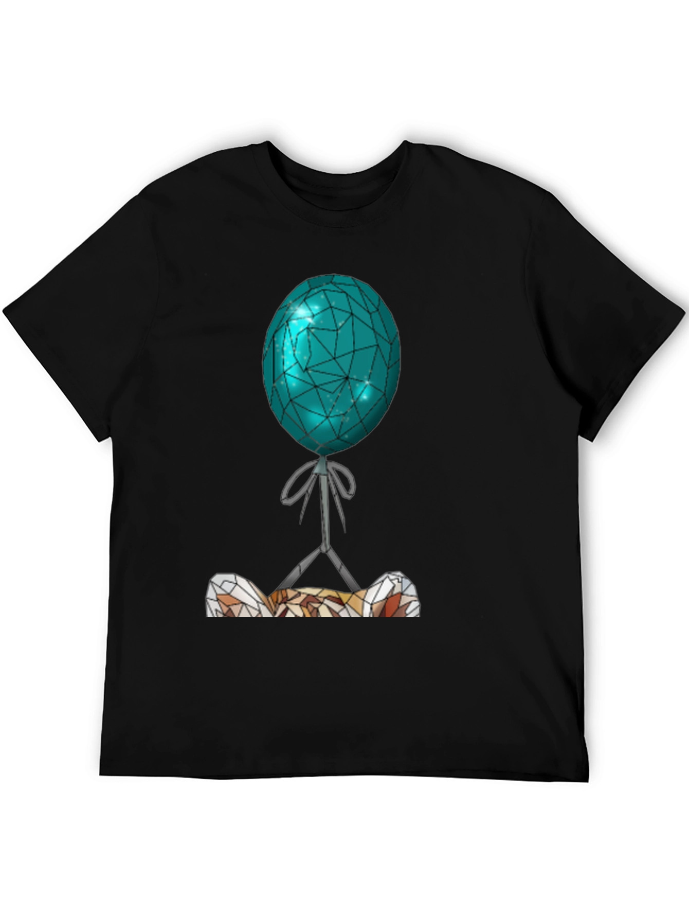 Abstract Balloon Graphic Tee - Mens Black T-Shirt