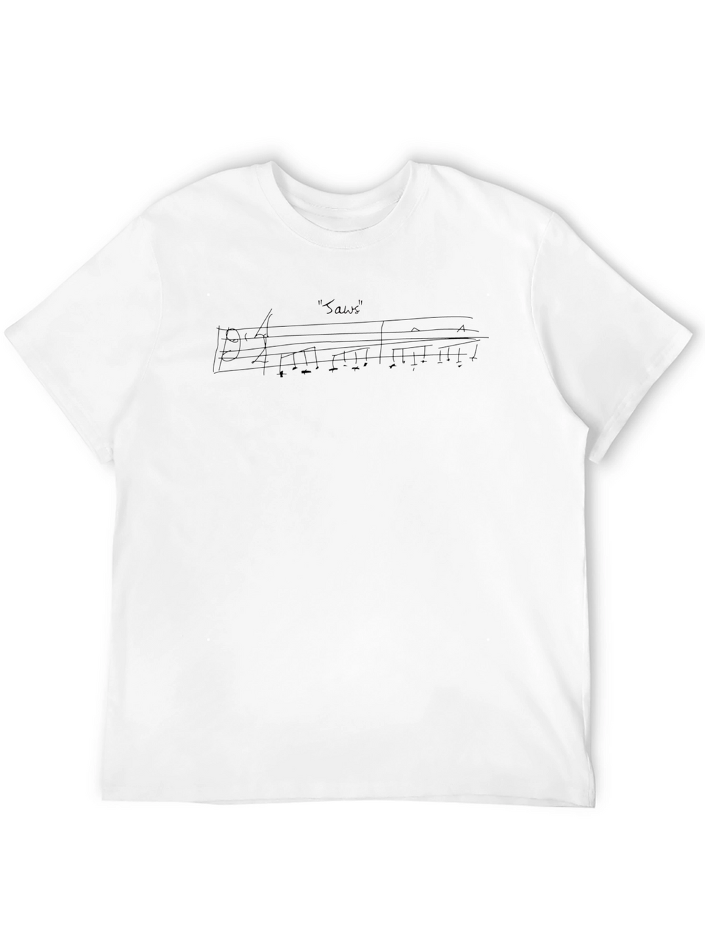 Music Sheet Black T-Shirt