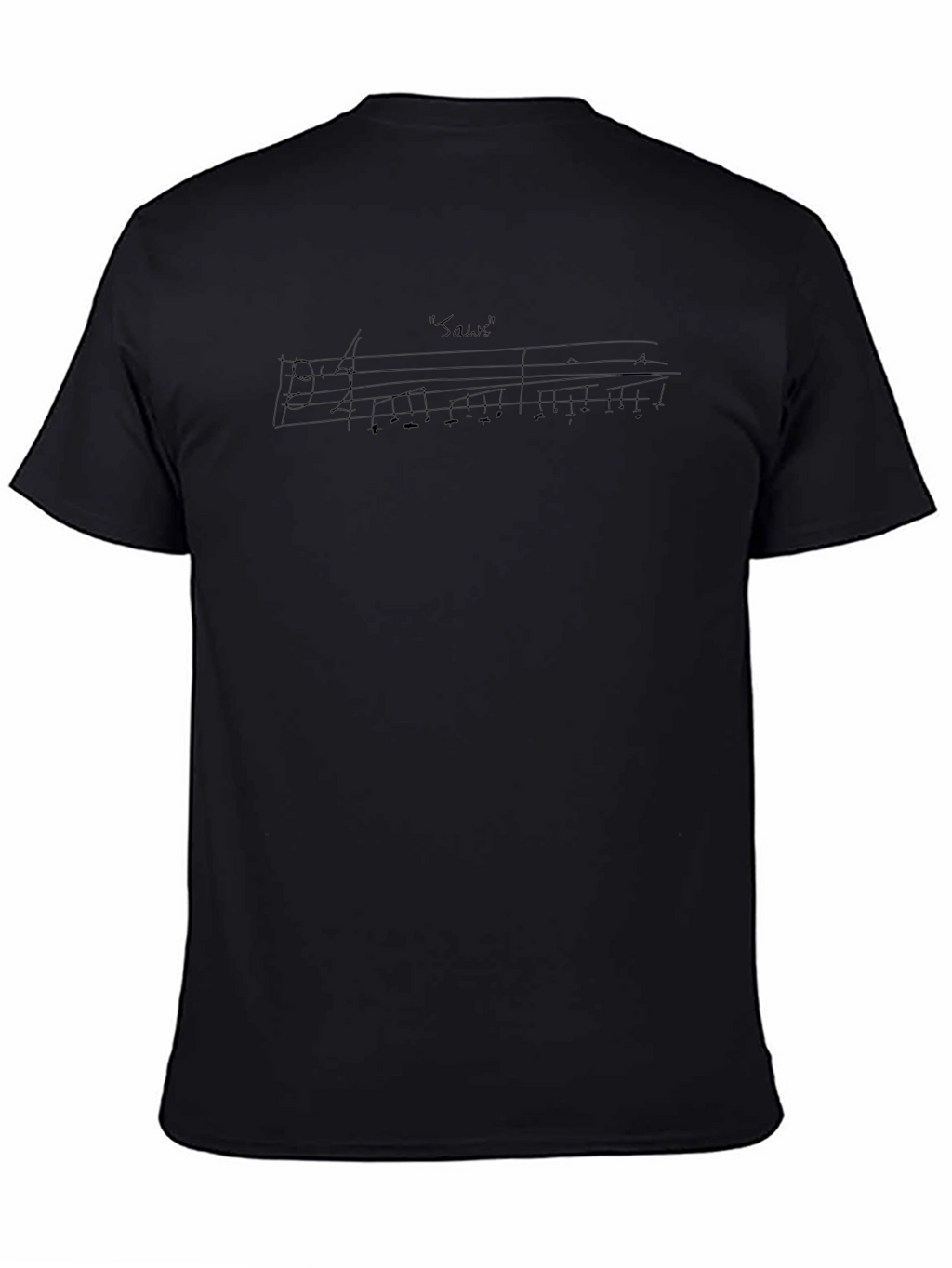 Music Sheet Black T-Shirt