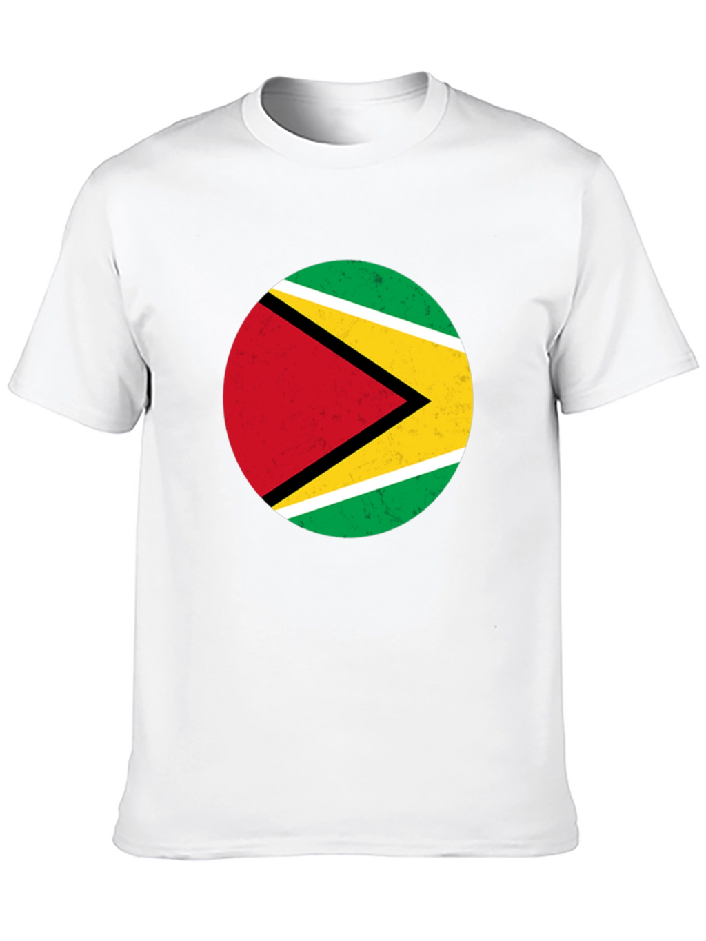 Guyana Flag Graphic Black T-Shirt