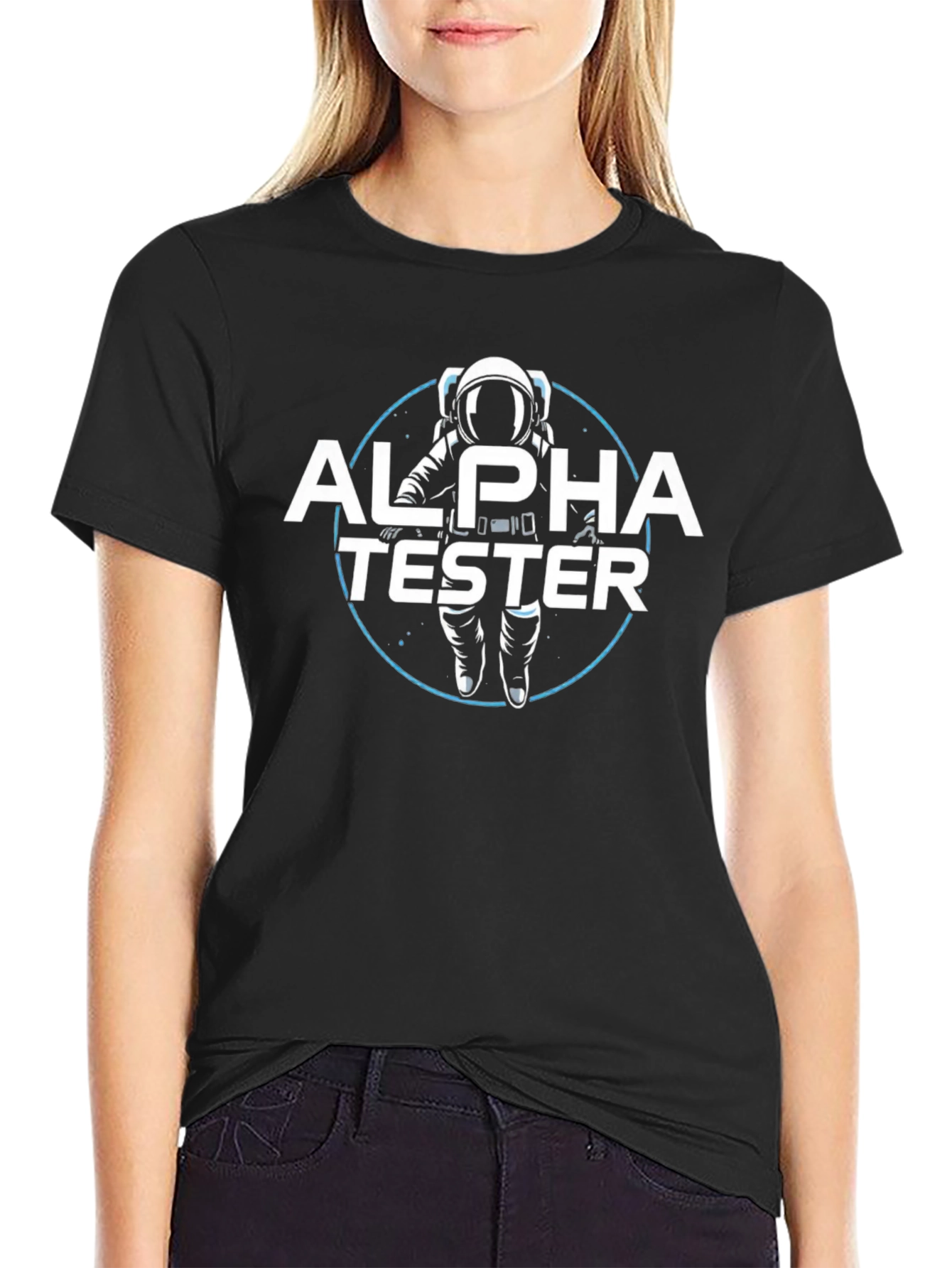 Alpha Tester Graphic T-Shirt - Astronaut Design