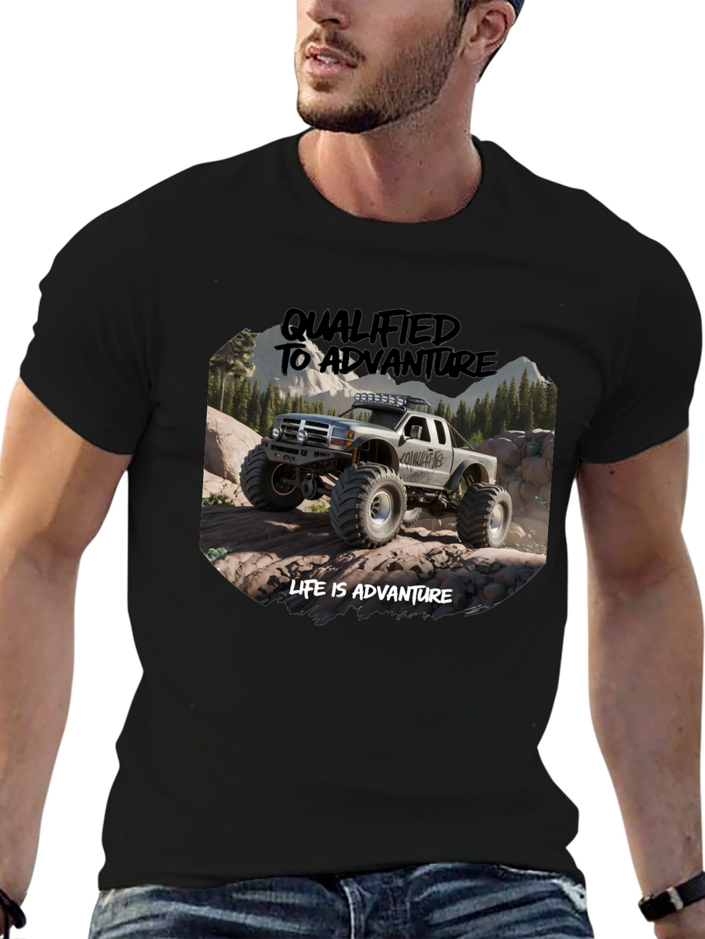 Adventure Truck Graphic Tee - Black
