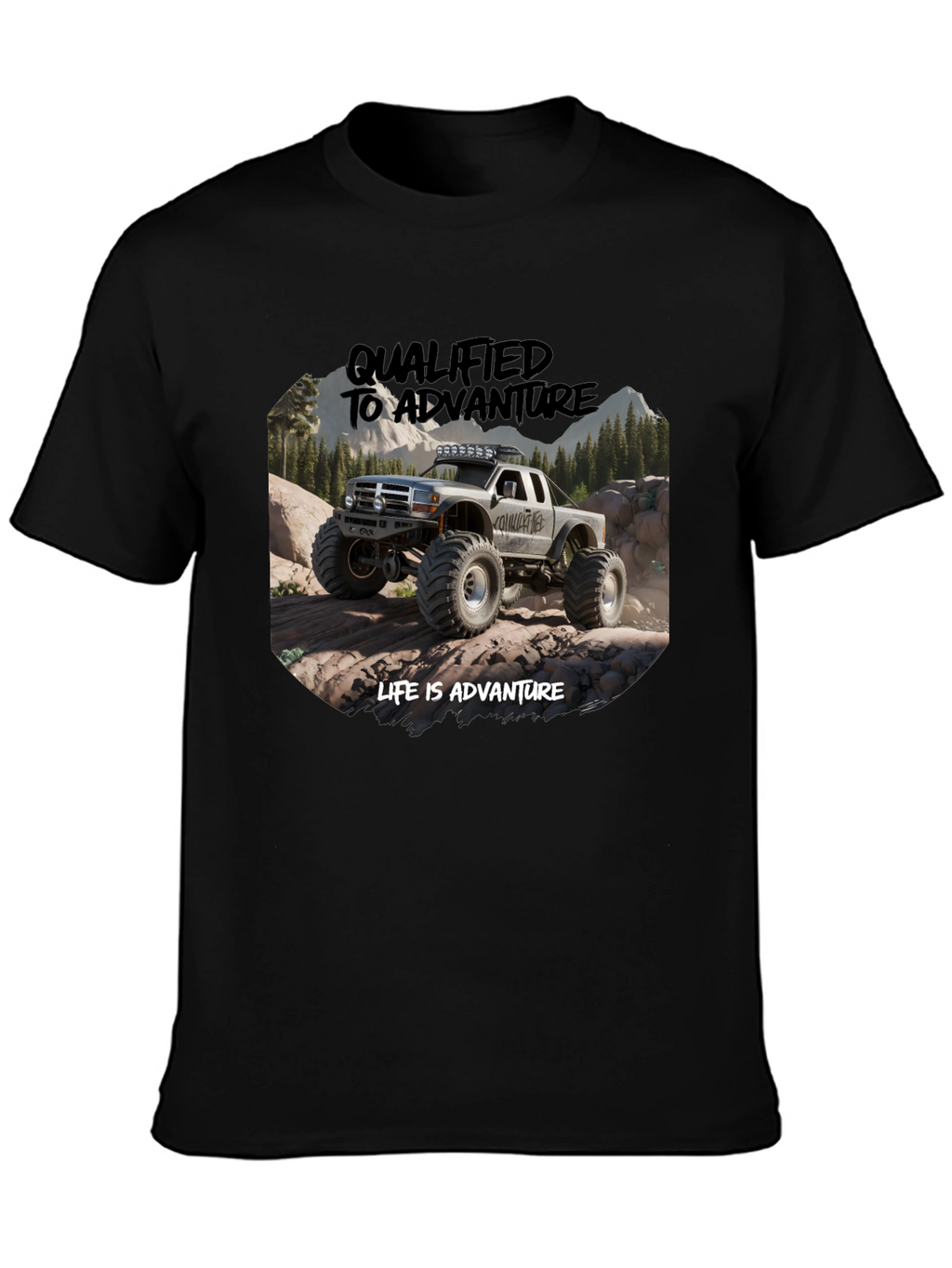 Adventure Truck Graphic Tee - Black