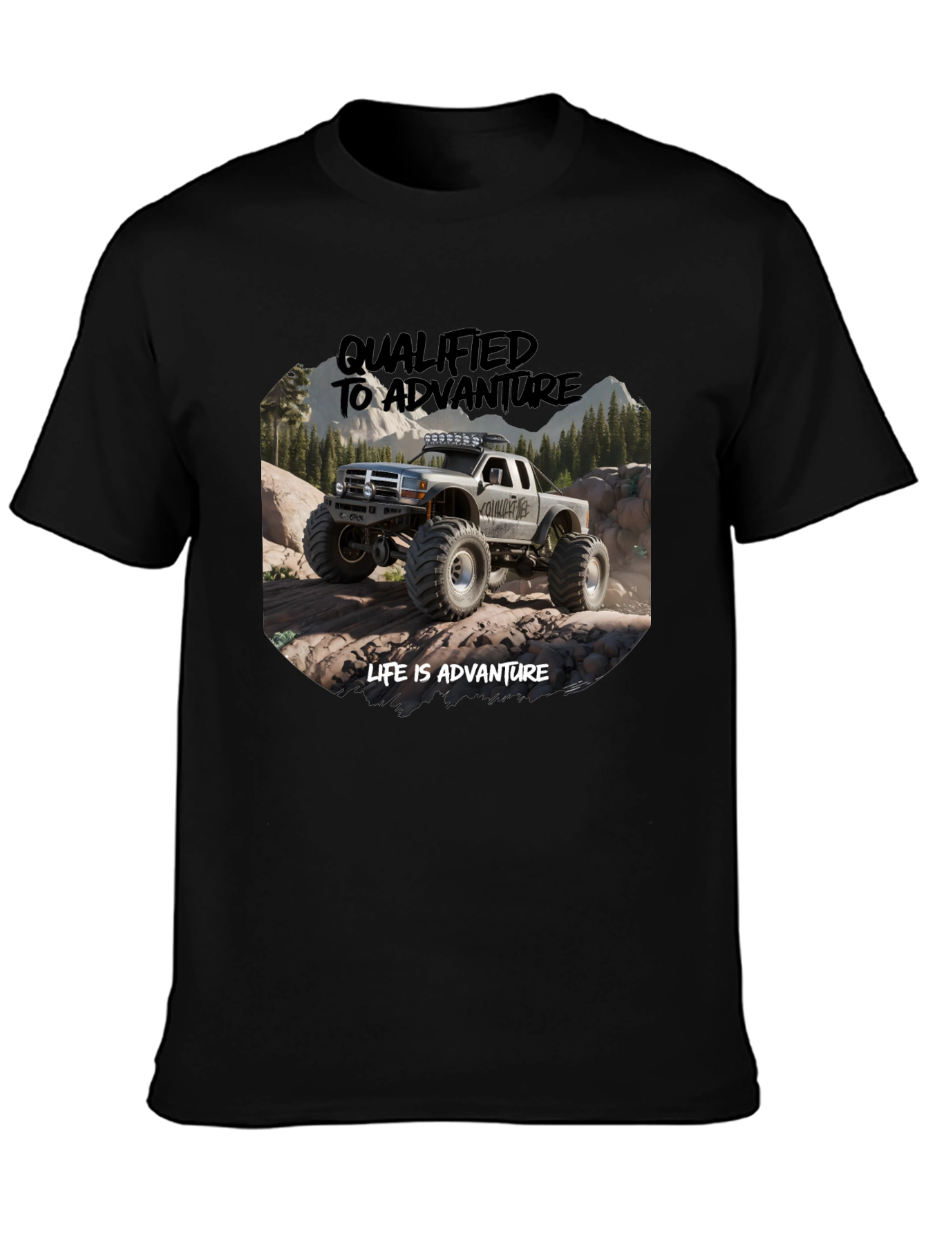 Adventure Truck Graphic Tee - Black