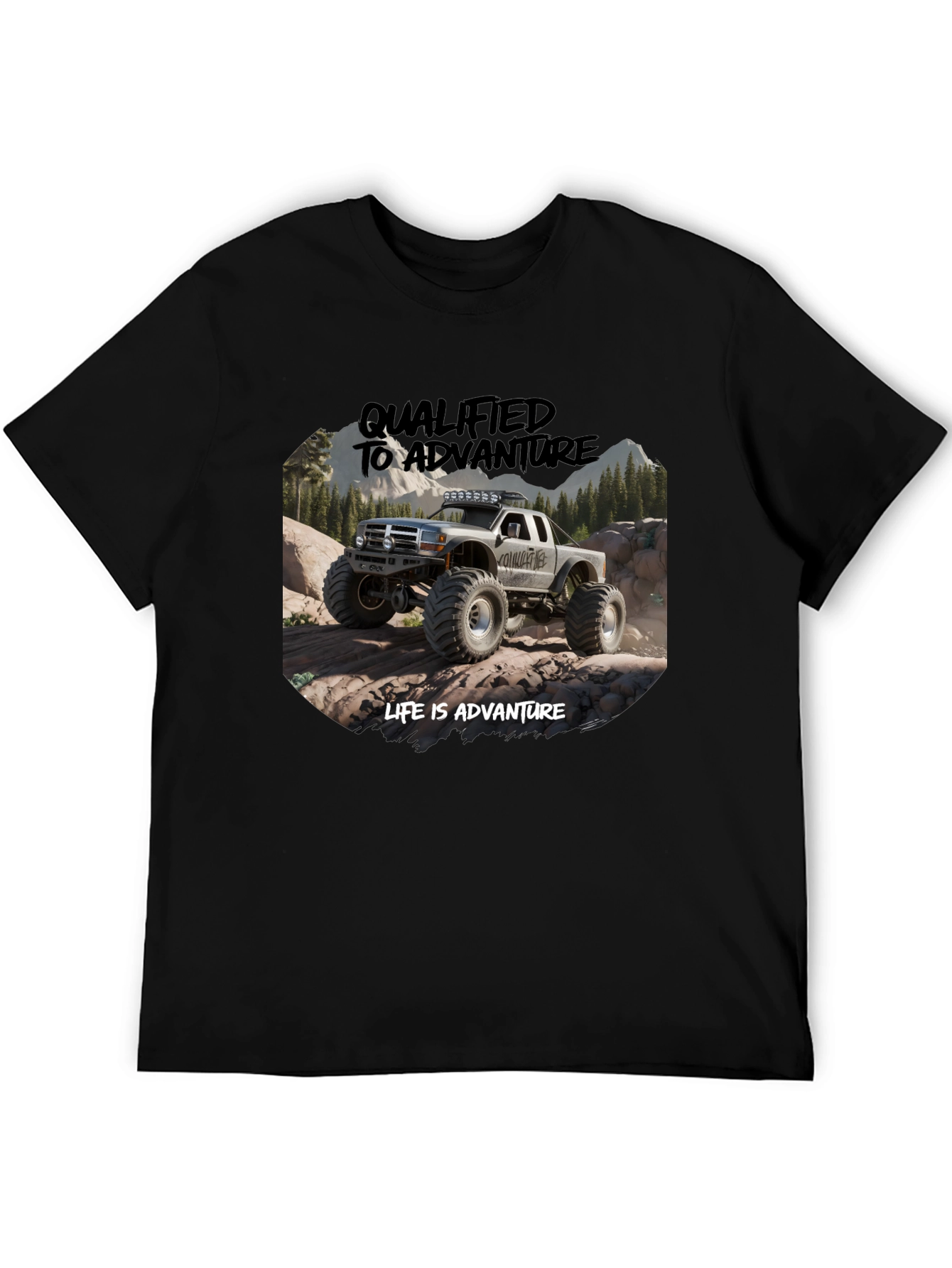 Adventure Truck Graphic Tee - Black