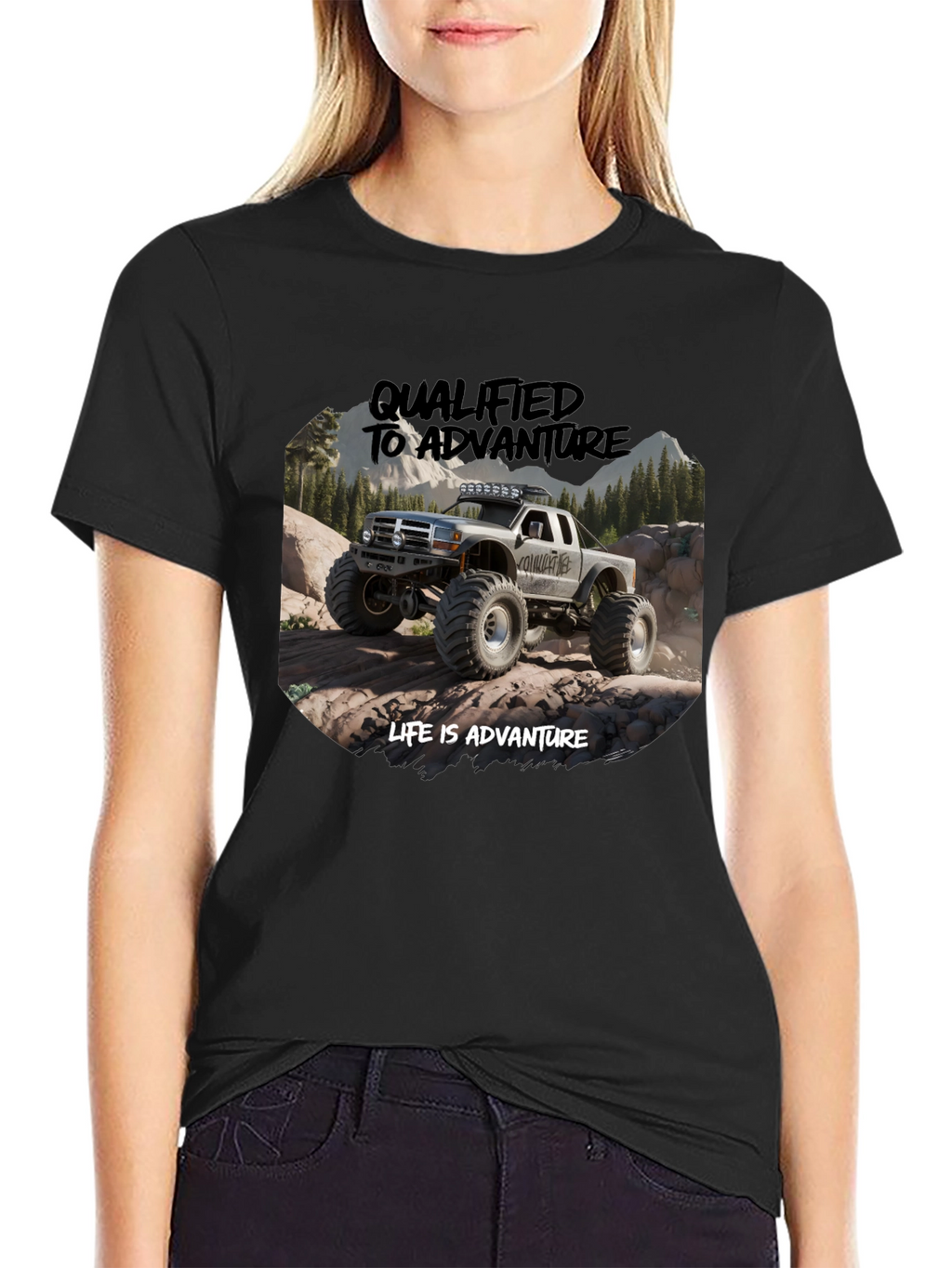 Adventure Truck Graphic Tee - Black