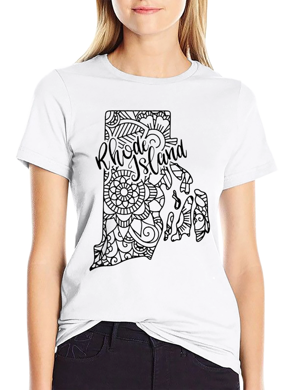 Rhode Island State Mandala T-Shirt