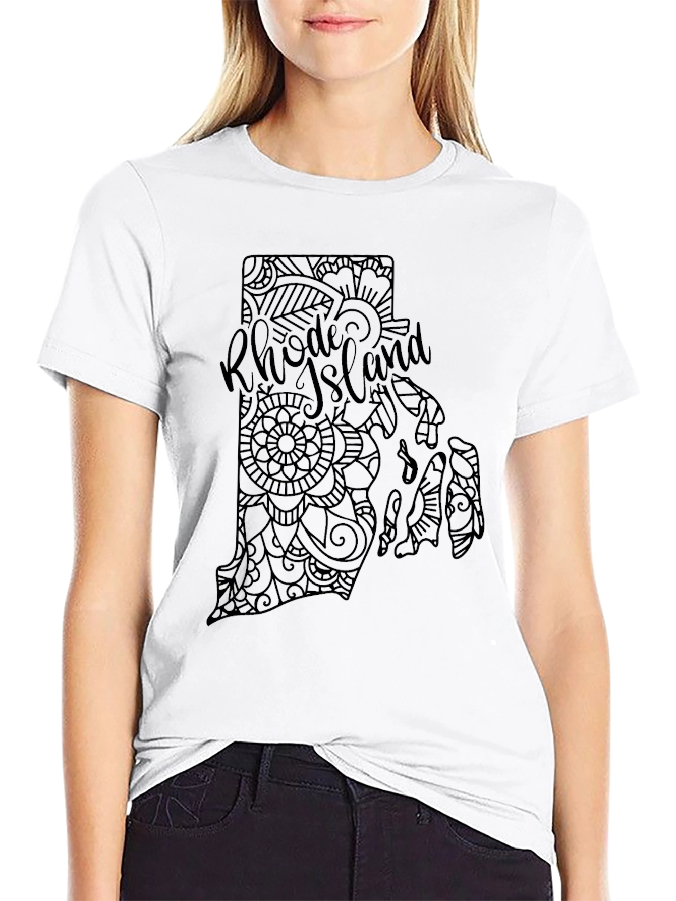 Rhode Island State Mandala T-Shirt