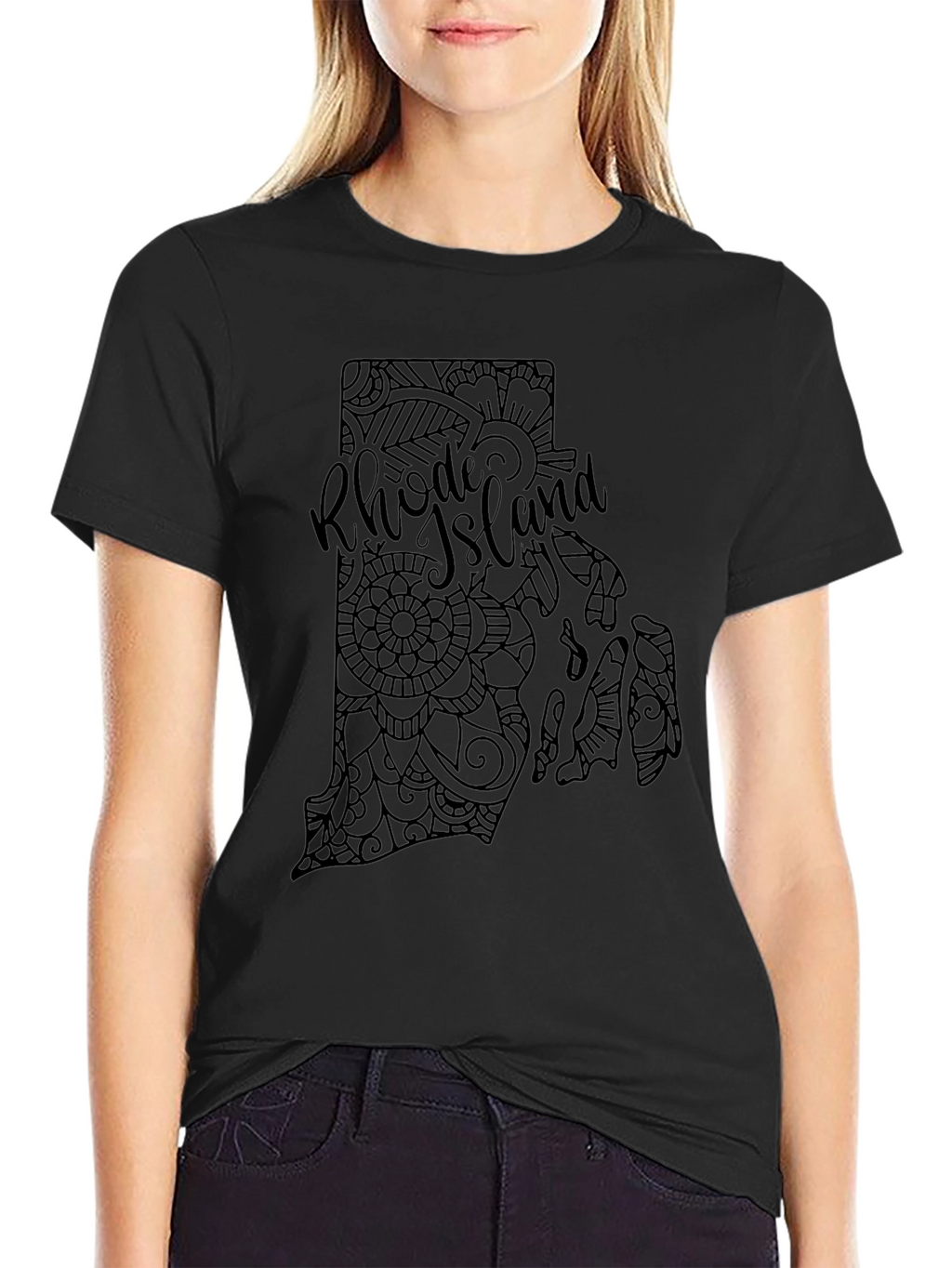 Rhode Island State Mandala T-Shirt