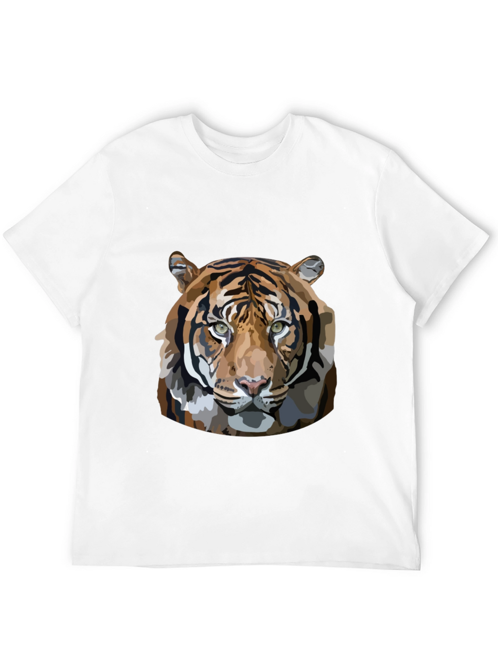 Tiger Graphic Print Mens Black T-Shirt