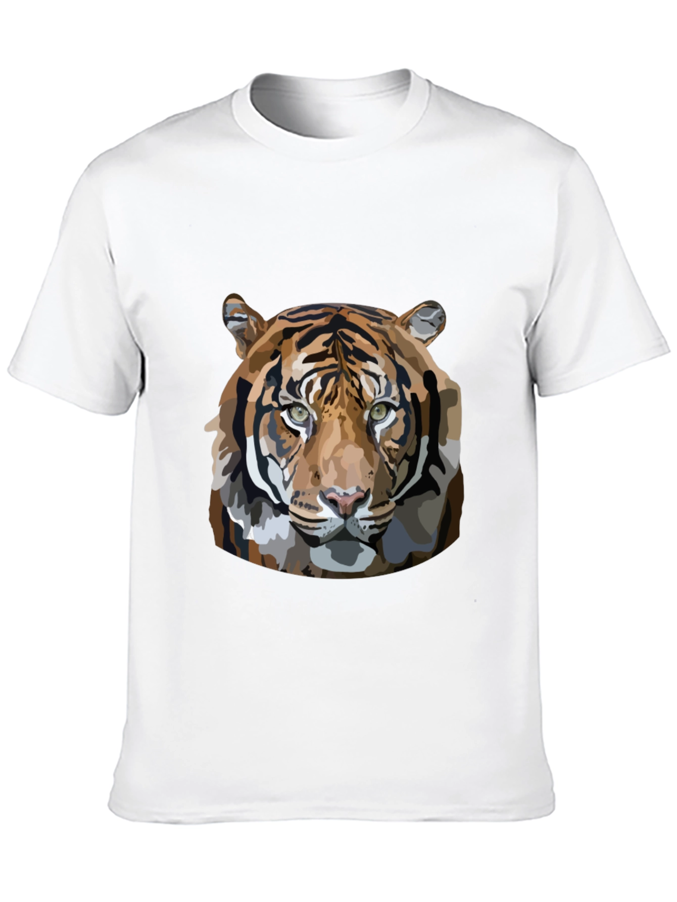 Tiger Graphic Print Mens Black T-Shirt