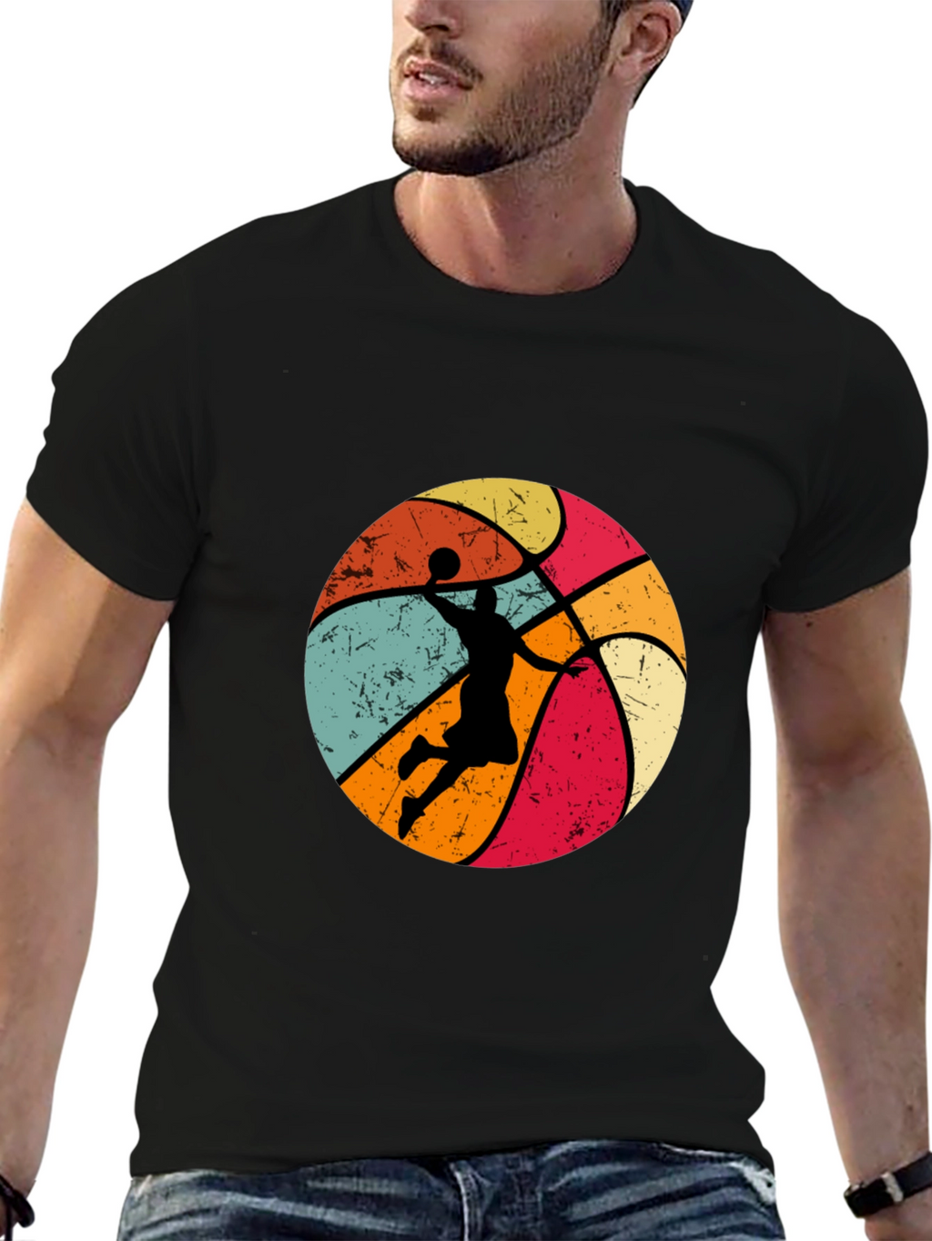 Retro Basketball Dunk T-Shirt