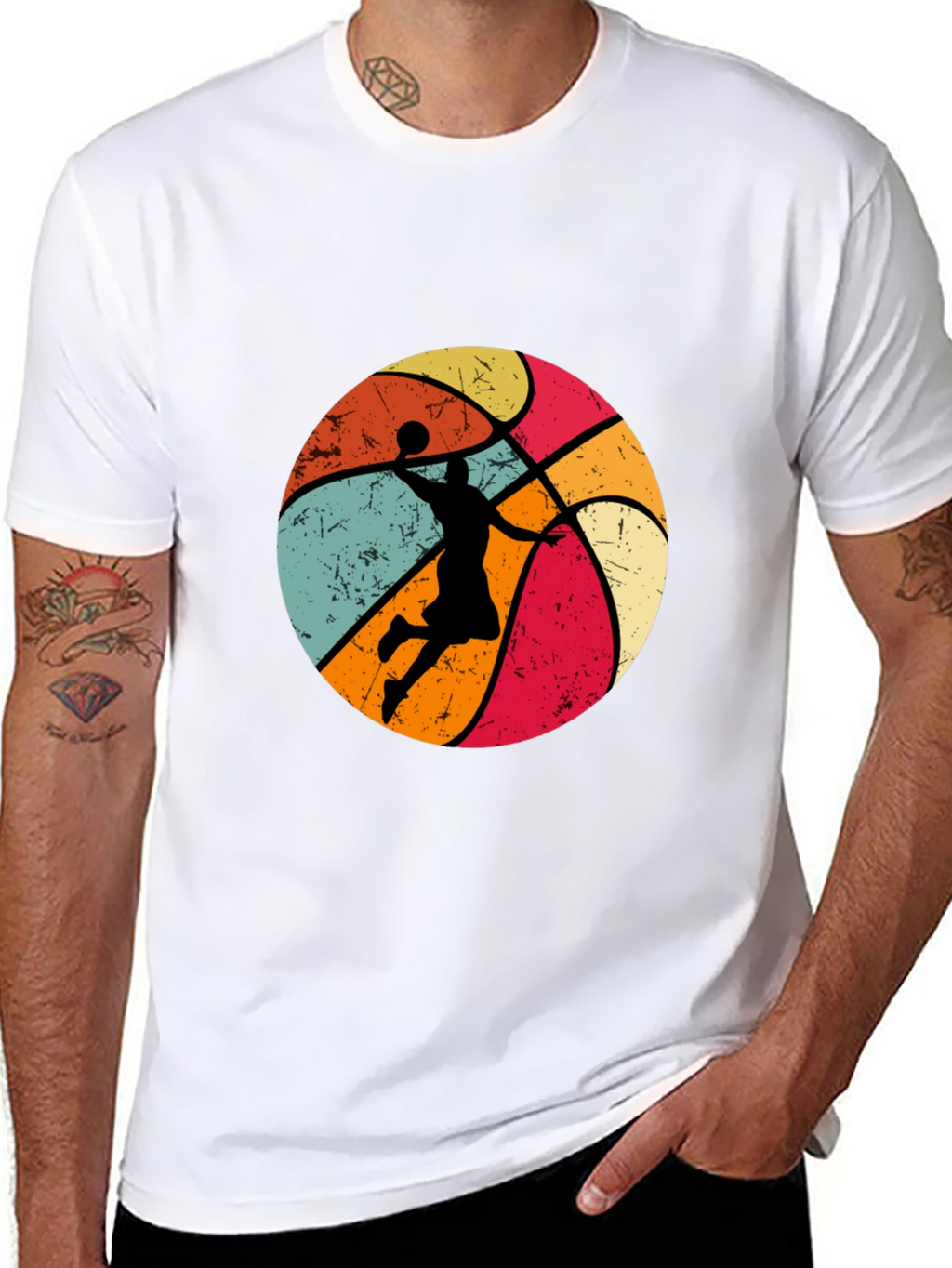 Retro Basketball Dunk T-Shirt