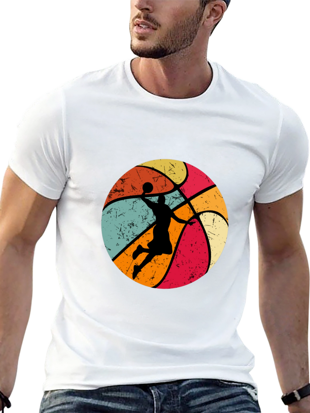 Retro Basketball Dunk T-Shirt