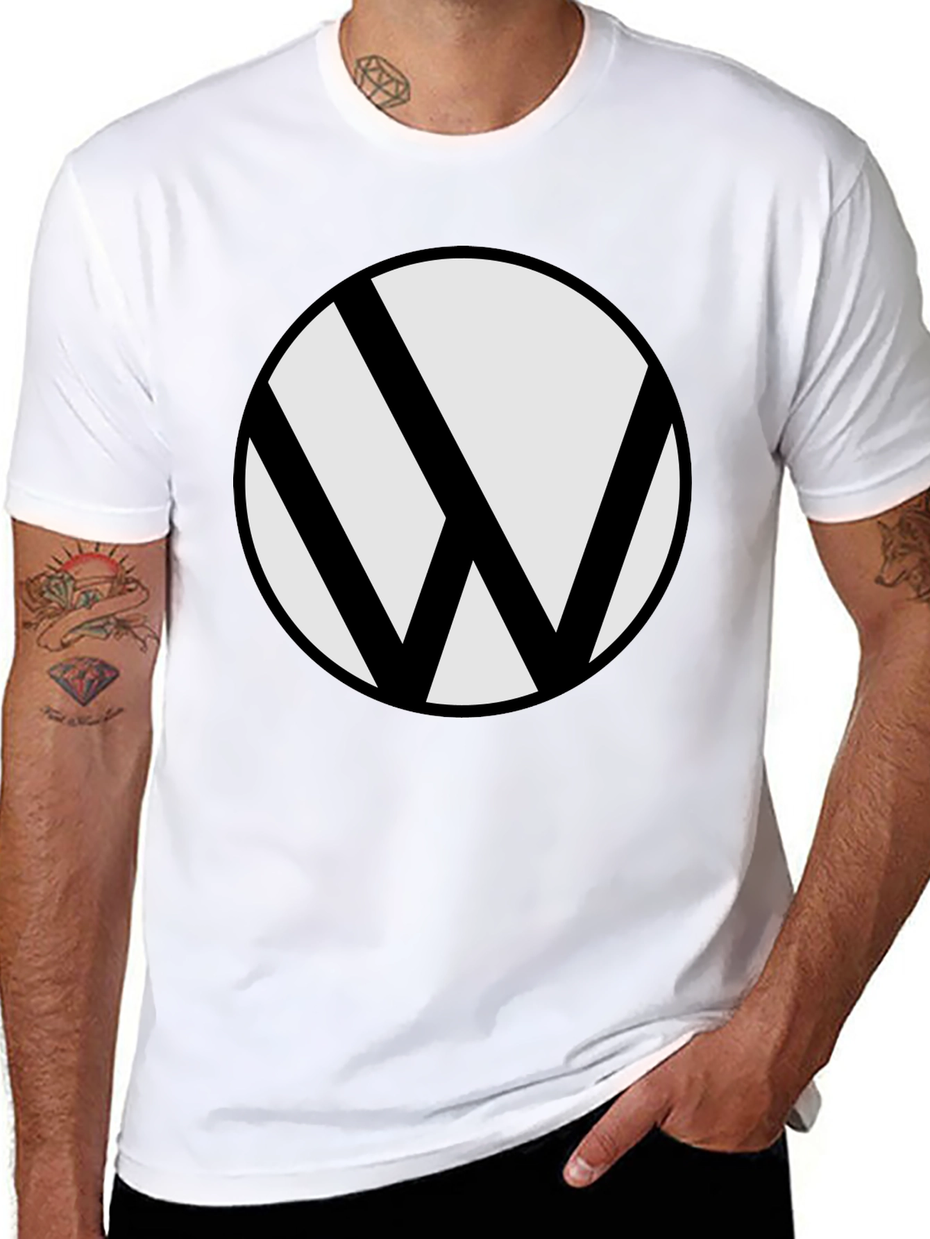 Bold VW Logo T-Shirt - Classic Black Tee