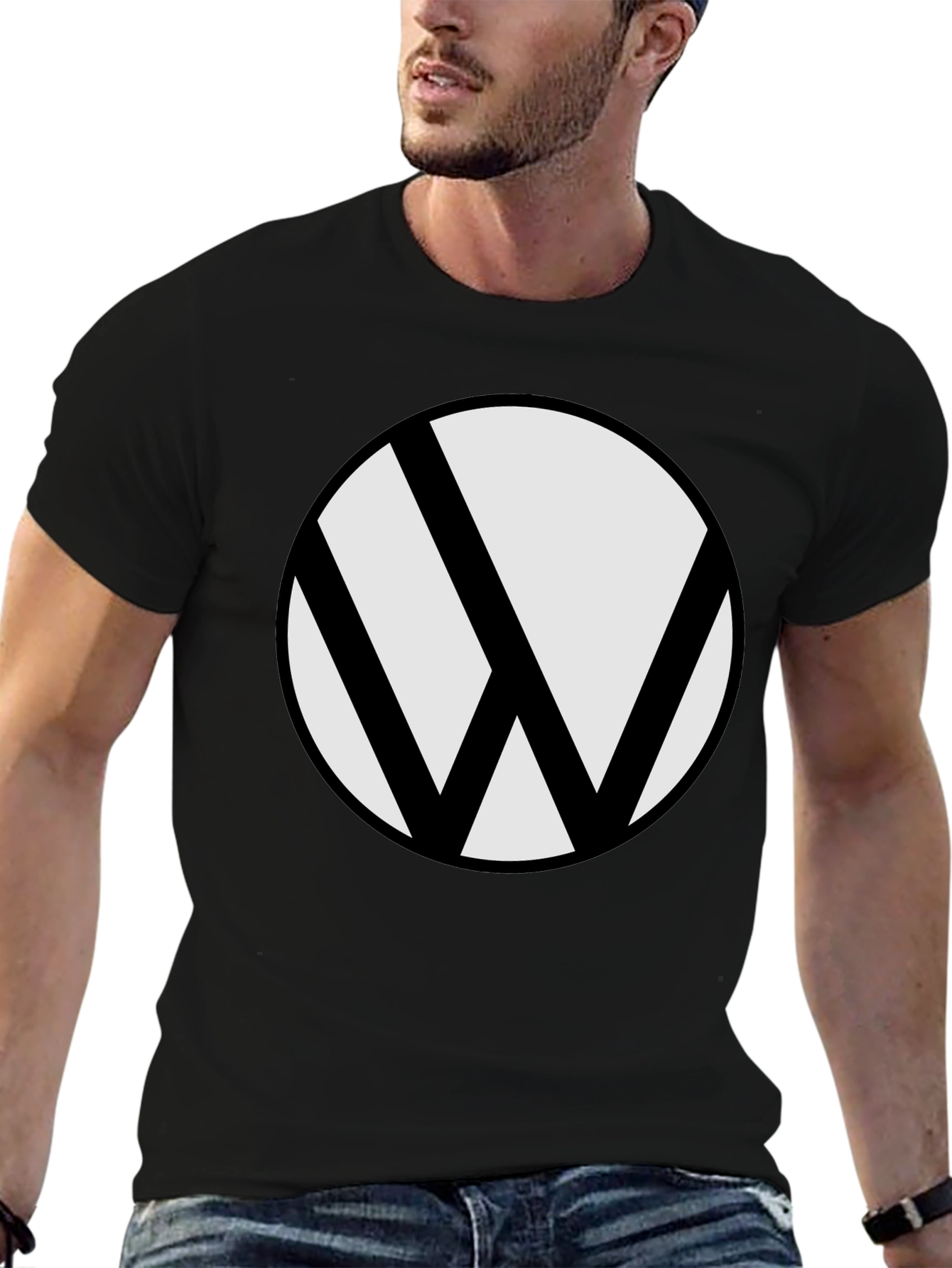 Bold VW Logo T-Shirt - Classic Black Tee