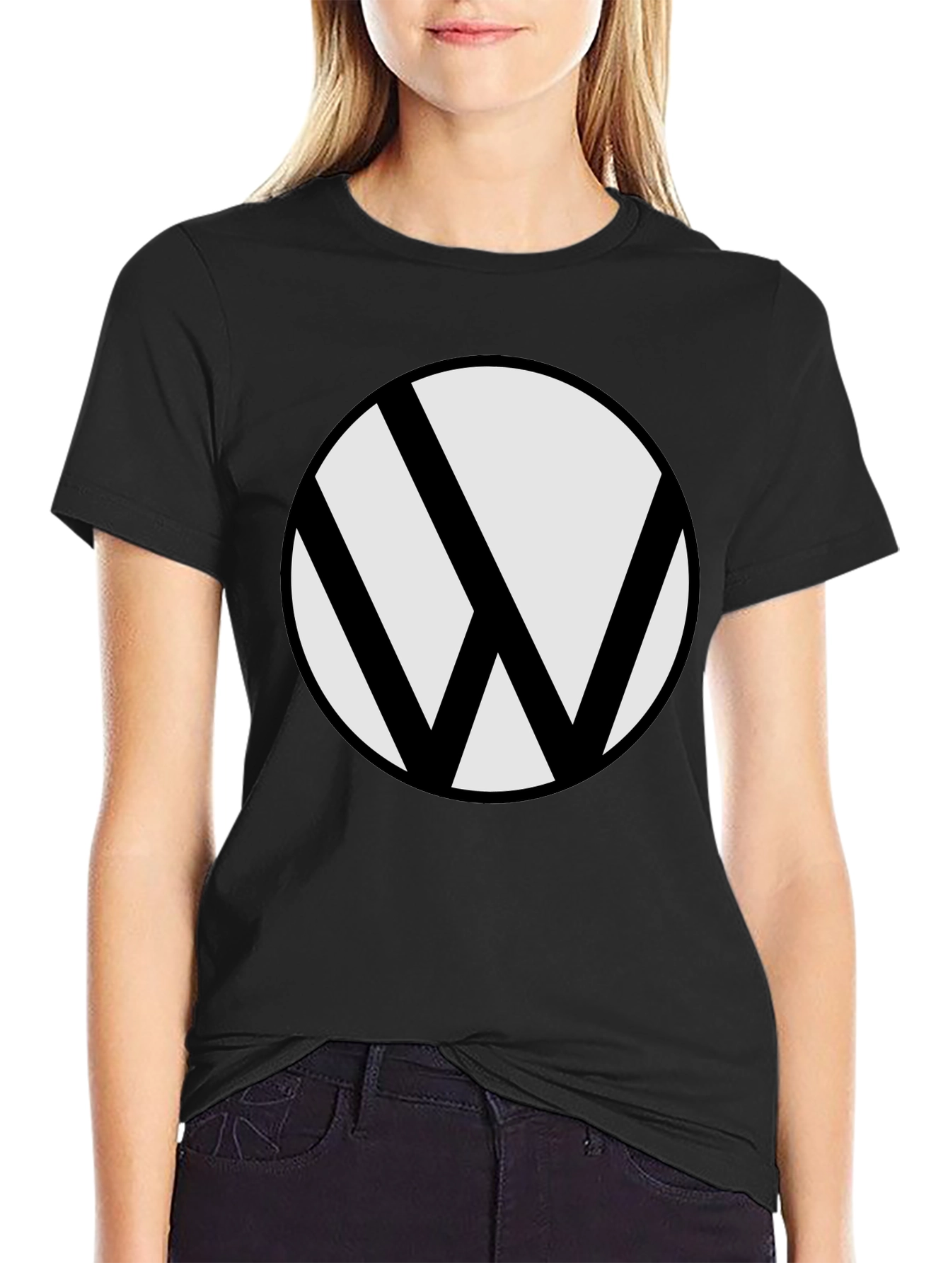 Bold VW Logo T-Shirt - Classic Black Tee