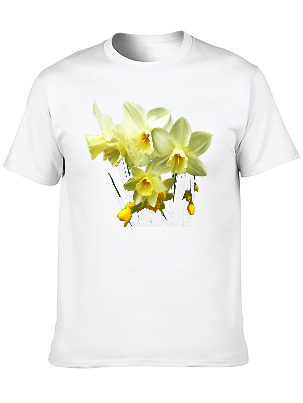 Floral Graphic T-Shirt - Daffodil Design
