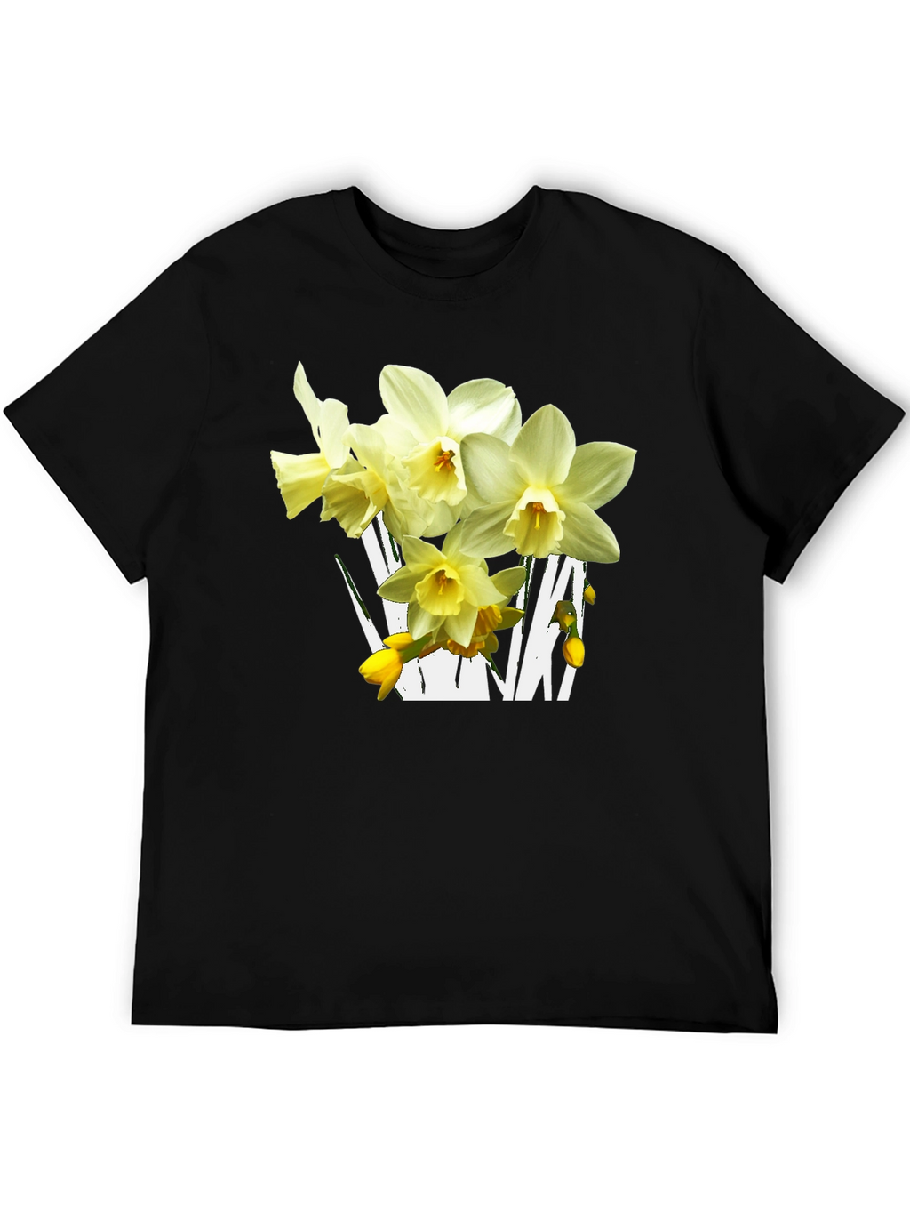 Floral Graphic T-Shirt - Daffodil Design