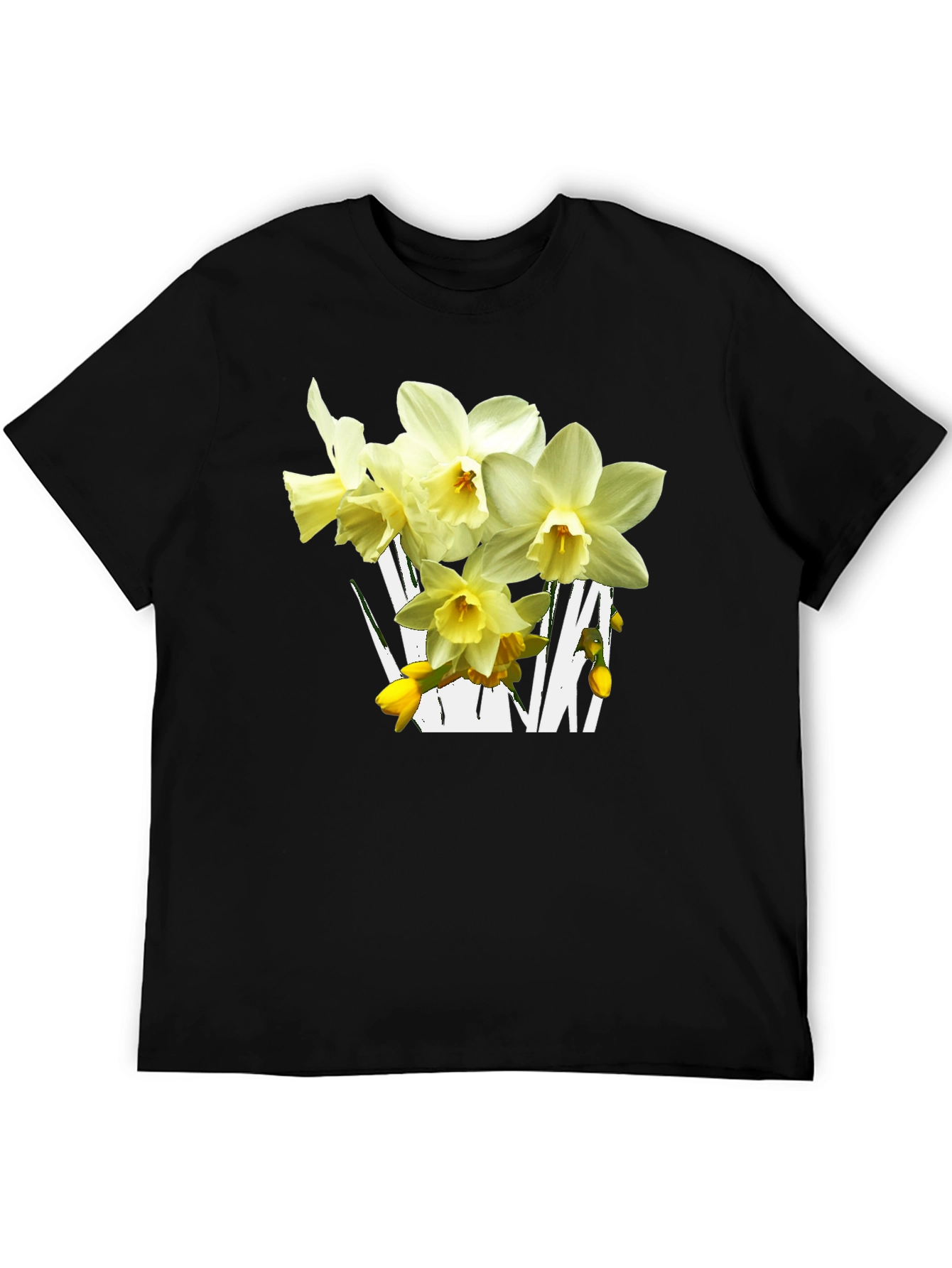 Floral Graphic T-Shirt - Daffodil Design