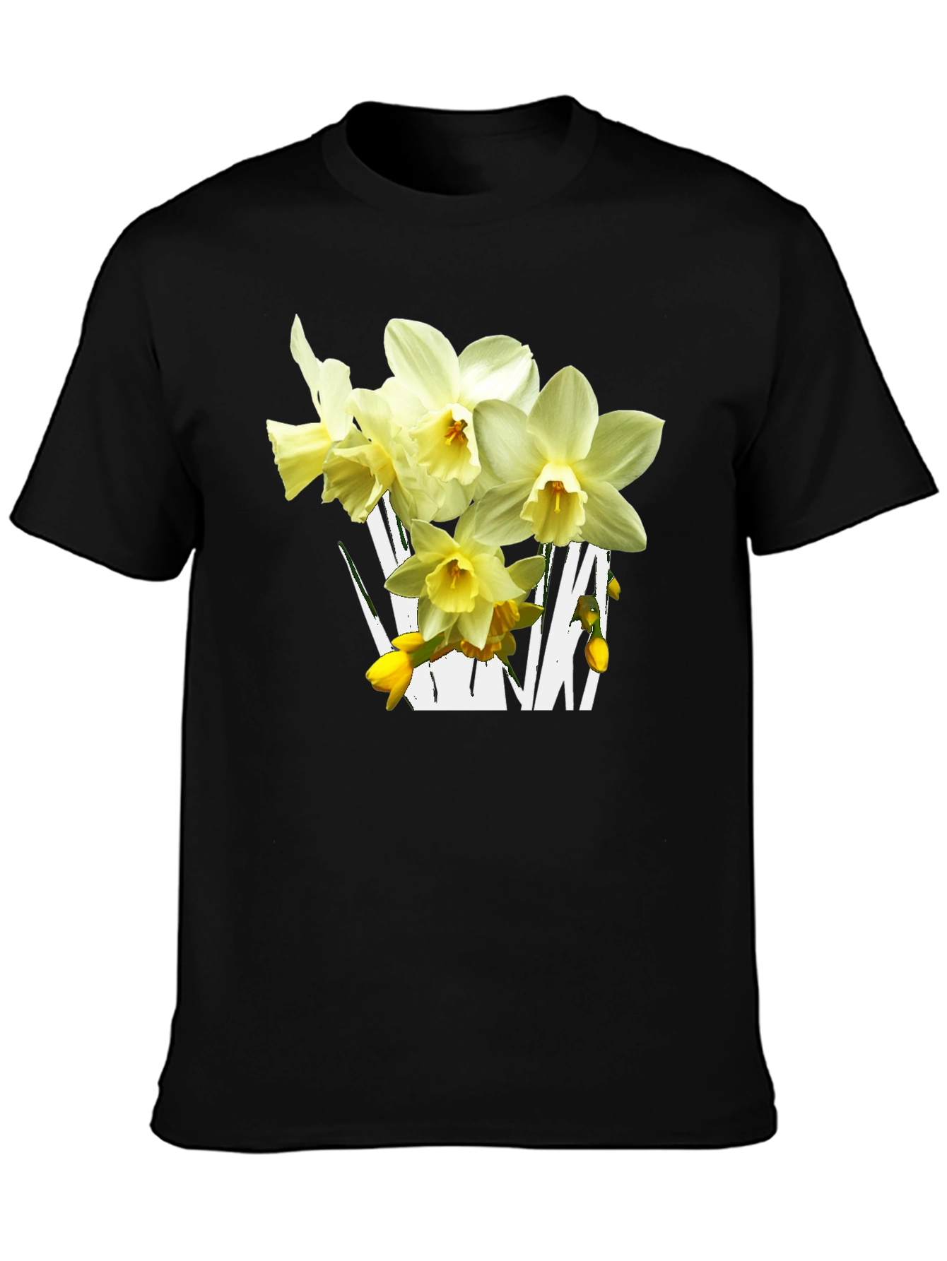 Floral Graphic T-Shirt - Daffodil Design