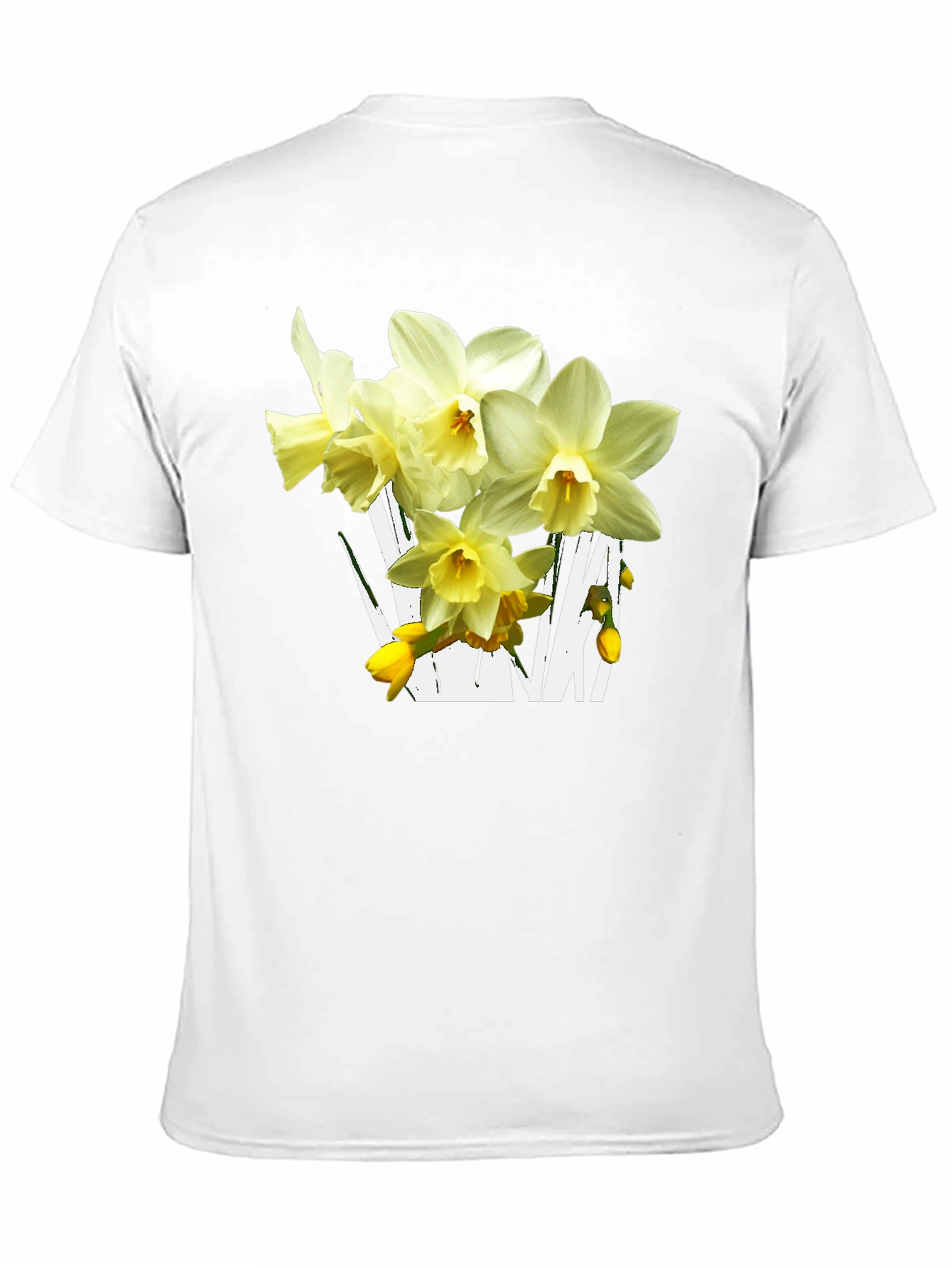 Floral Graphic T-Shirt - Daffodil Design