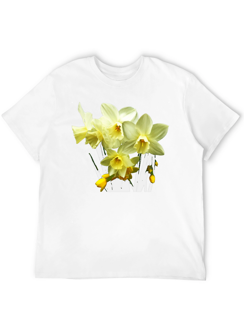 Floral Graphic T-Shirt - Daffodil Design