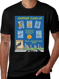 Gardner Clean-Up T-Shirt - Crime Scene Cartoon