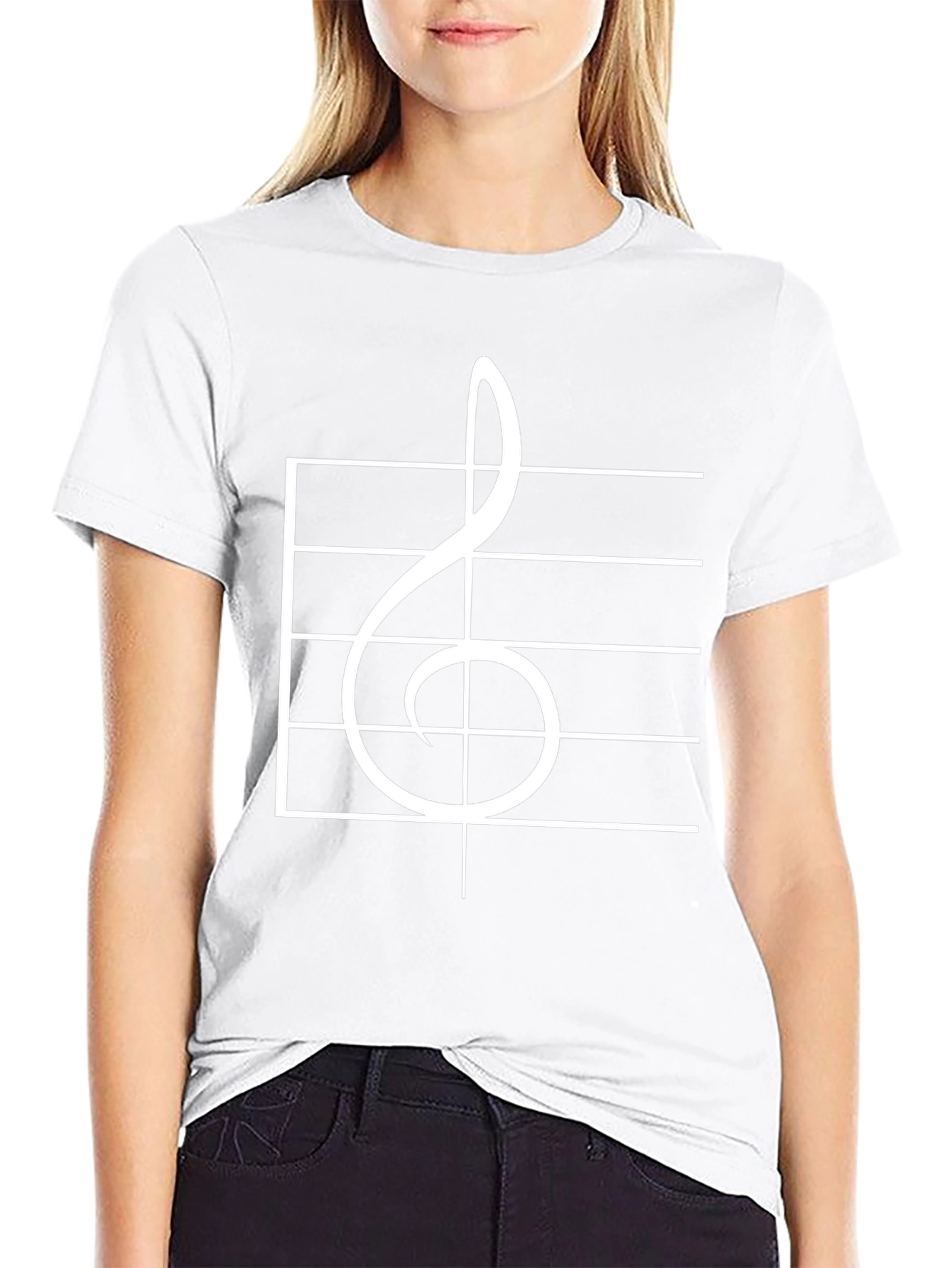 Musical Treble Clef Staff T-Shirt