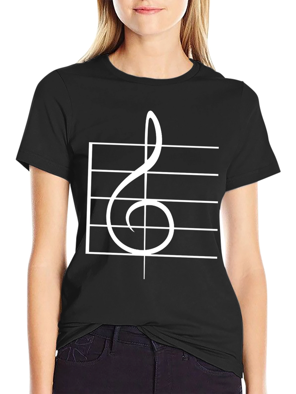 Musical Treble Clef Staff T-Shirt