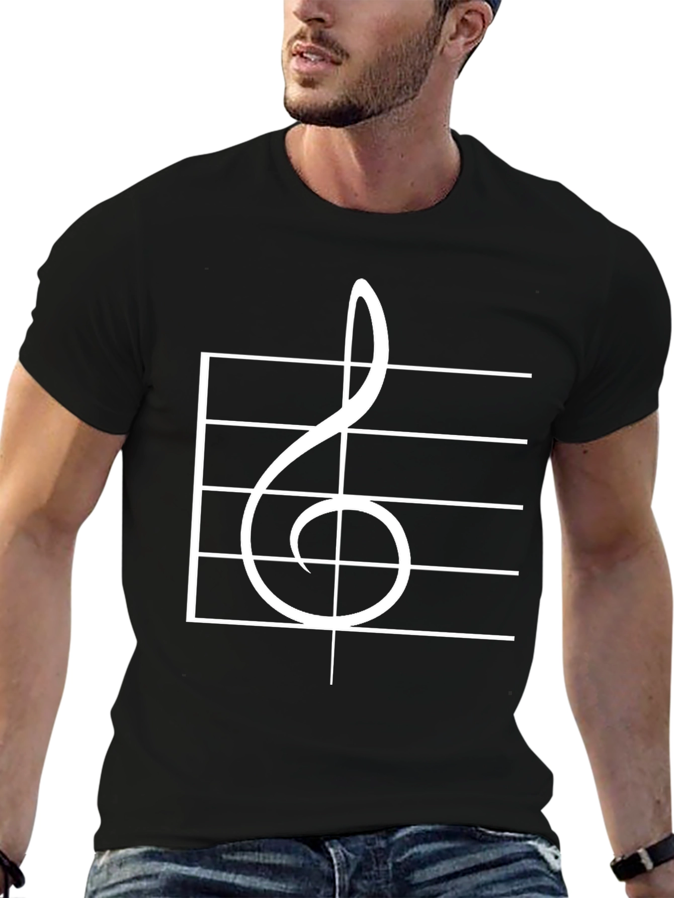 Musical Treble Clef Staff T-Shirt
