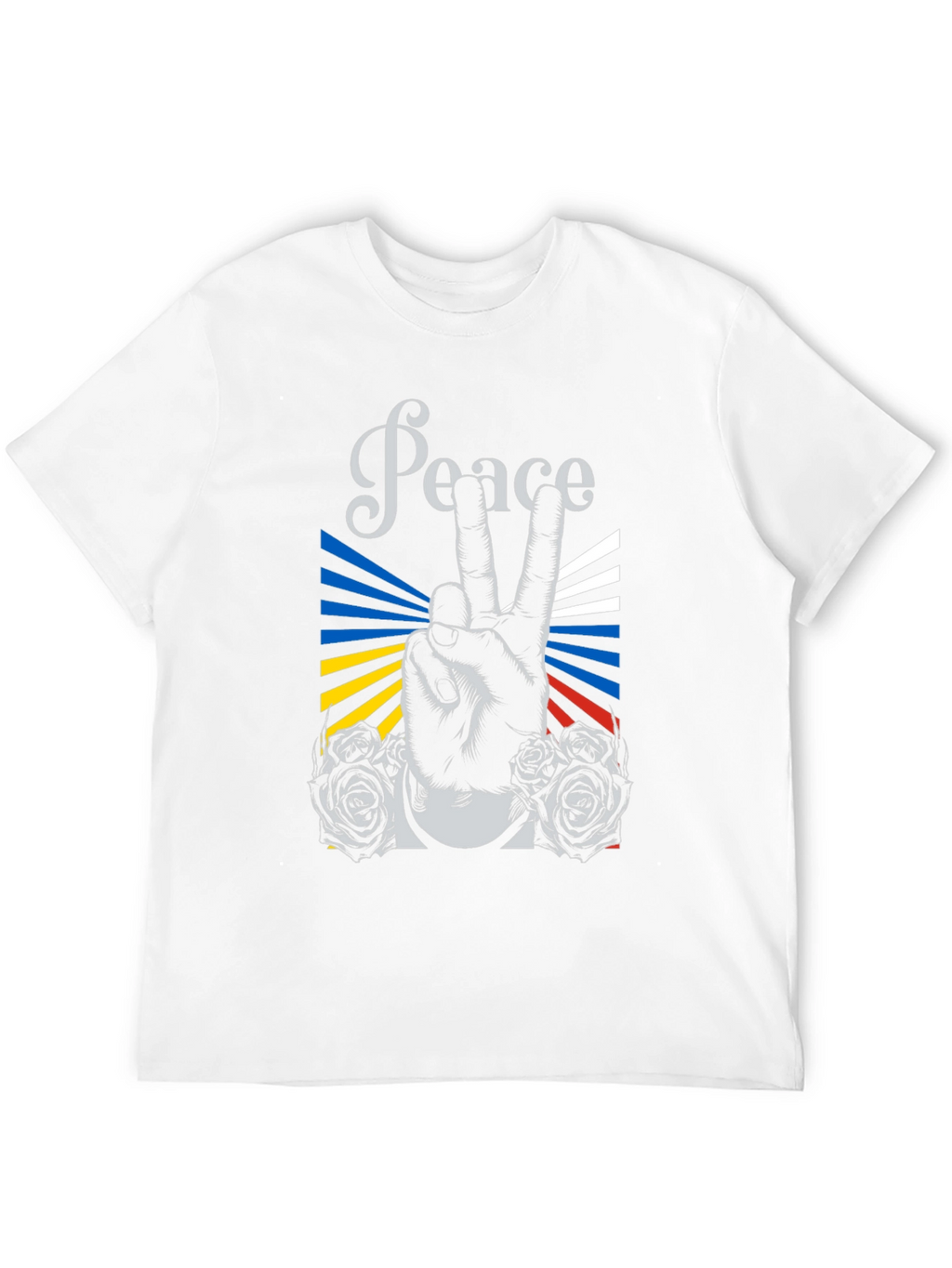 Peace Sign Graphic Black T-Shirt