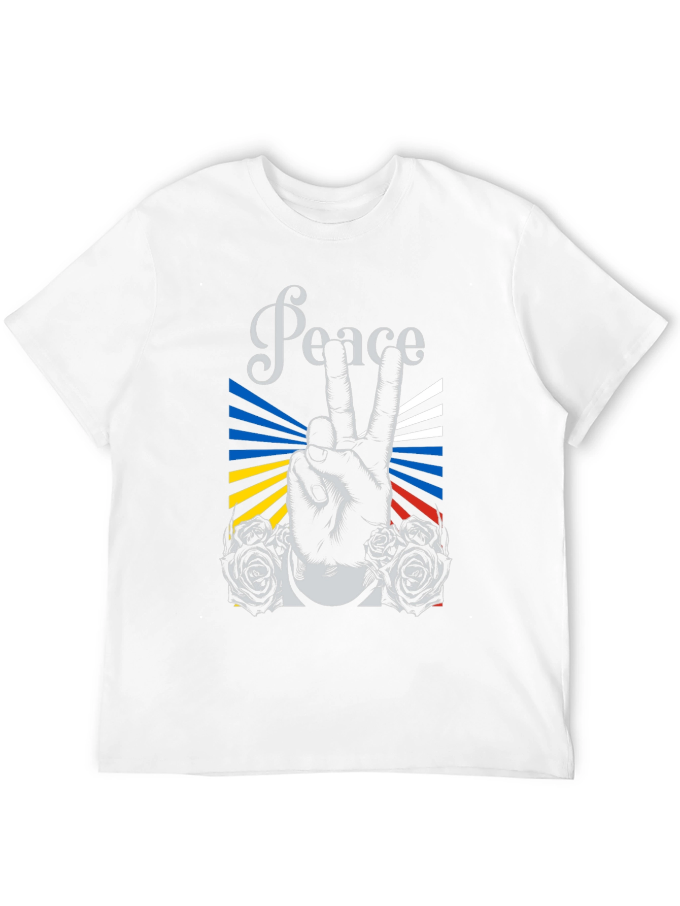 Peace Sign Graphic Black T-Shirt