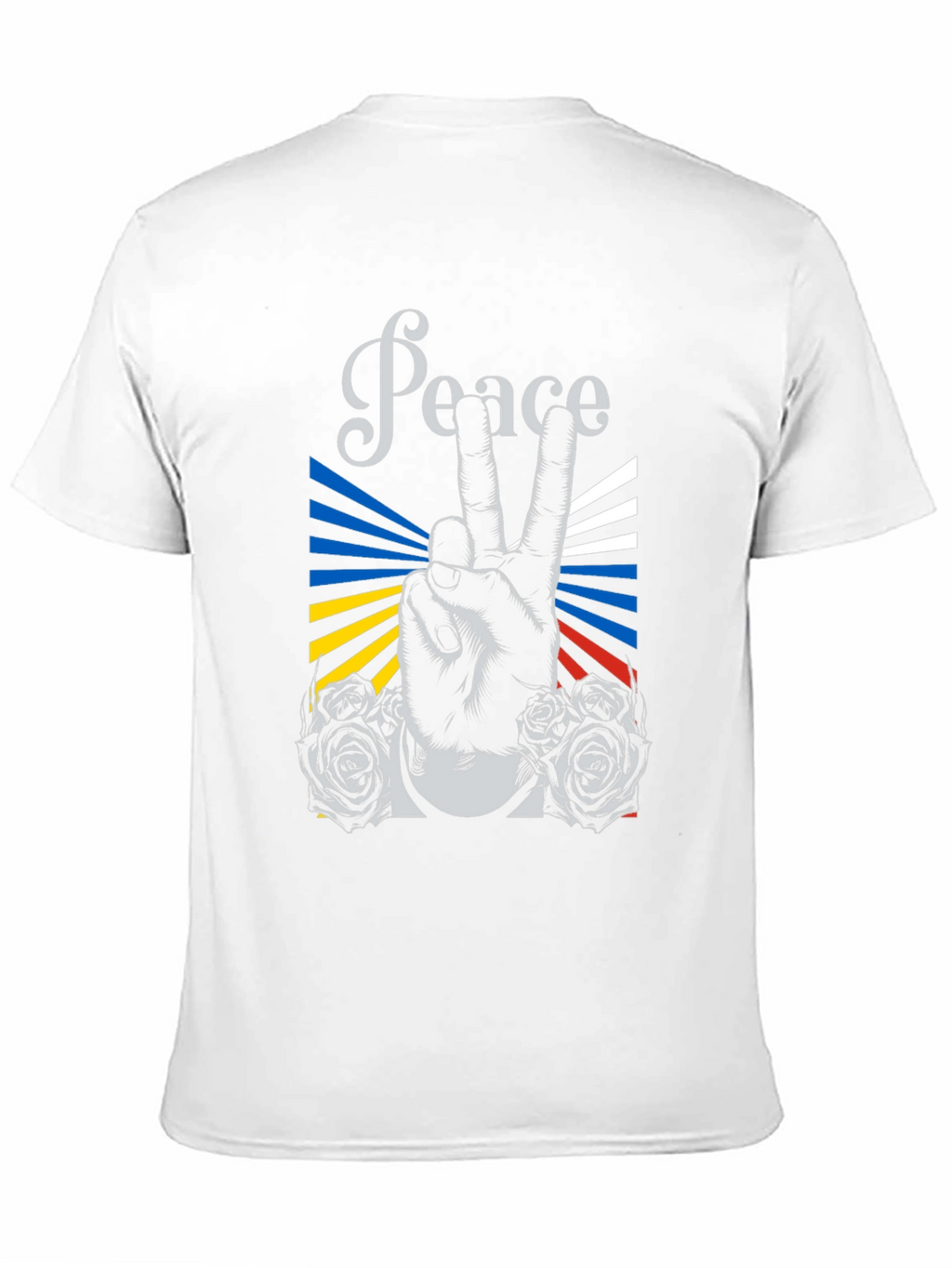 Peace Sign Graphic Black T-Shirt