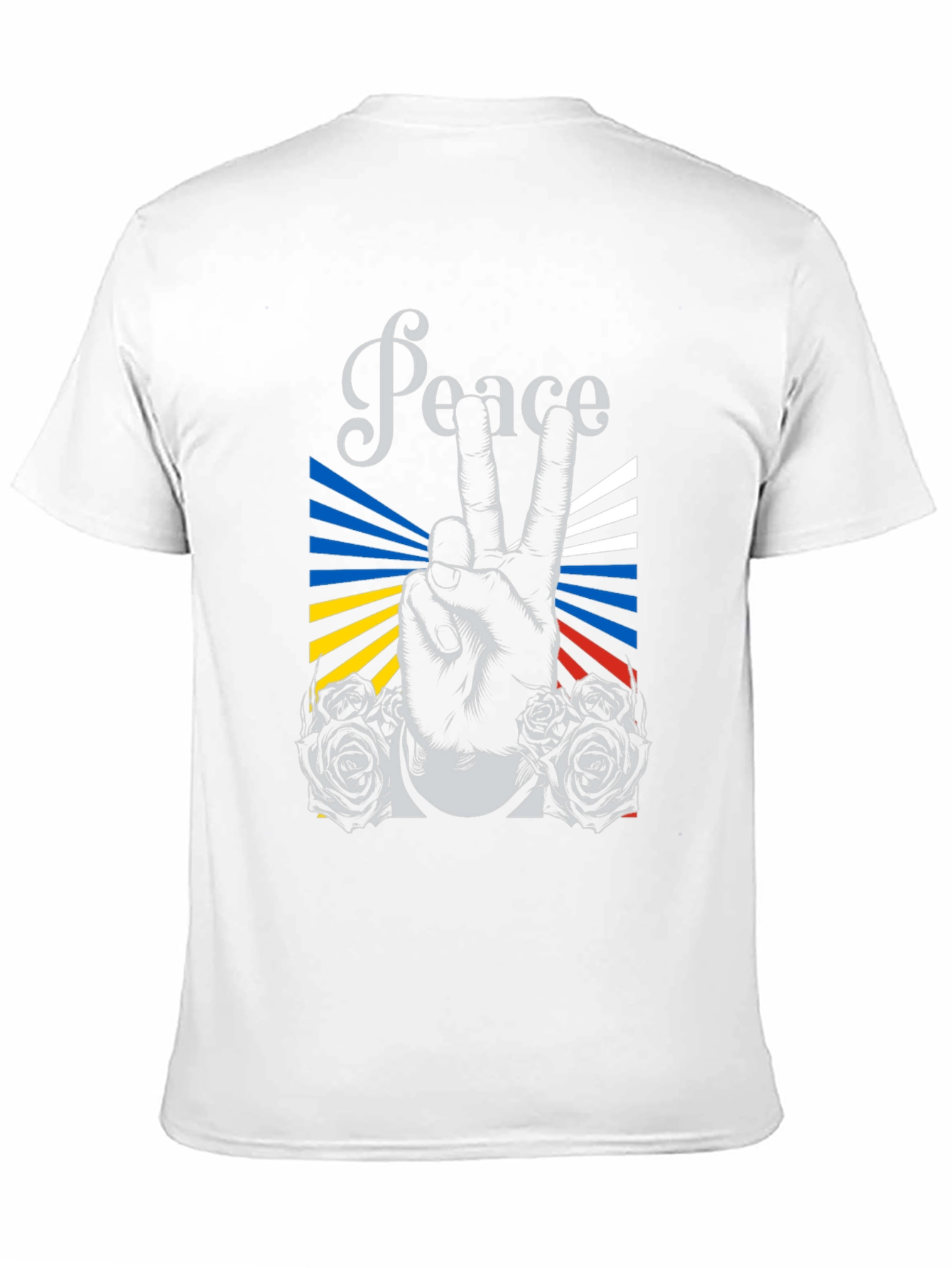 Peace Sign Graphic Black T-Shirt