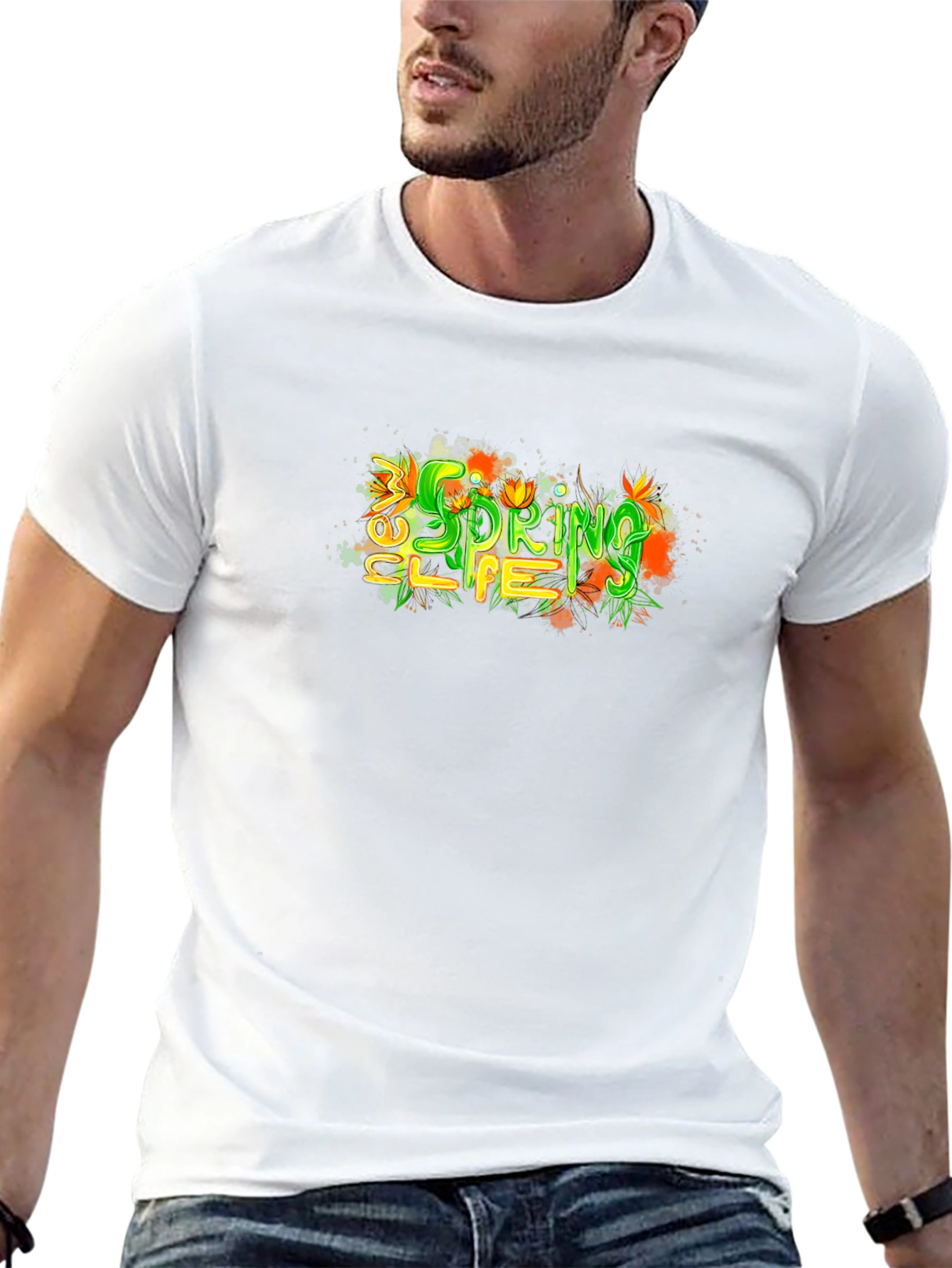 New Spring Life T-Shirt - Black