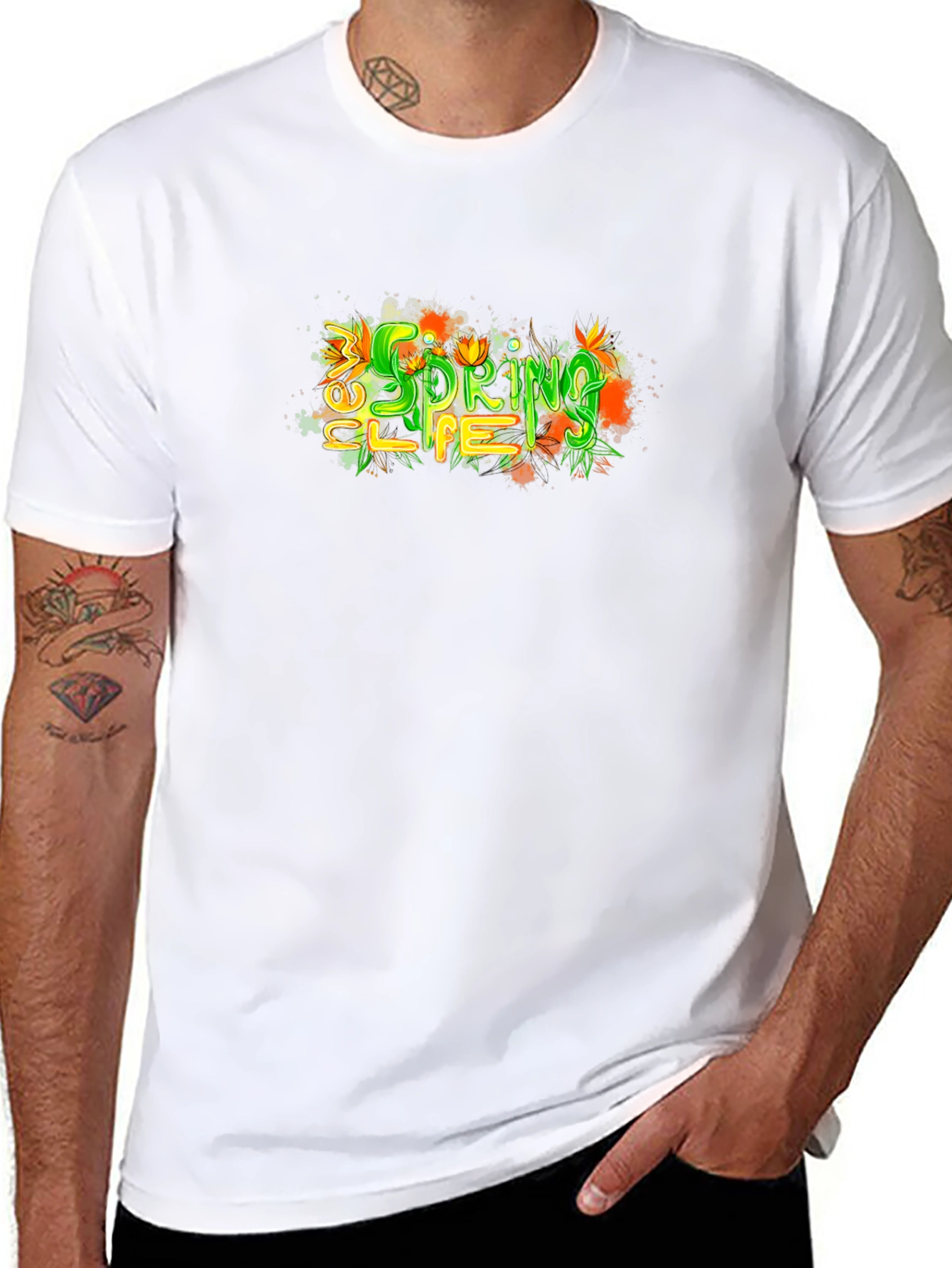 New Spring Life T-Shirt - Black