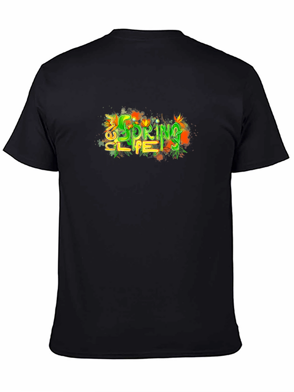 New Spring Life T-Shirt - Black