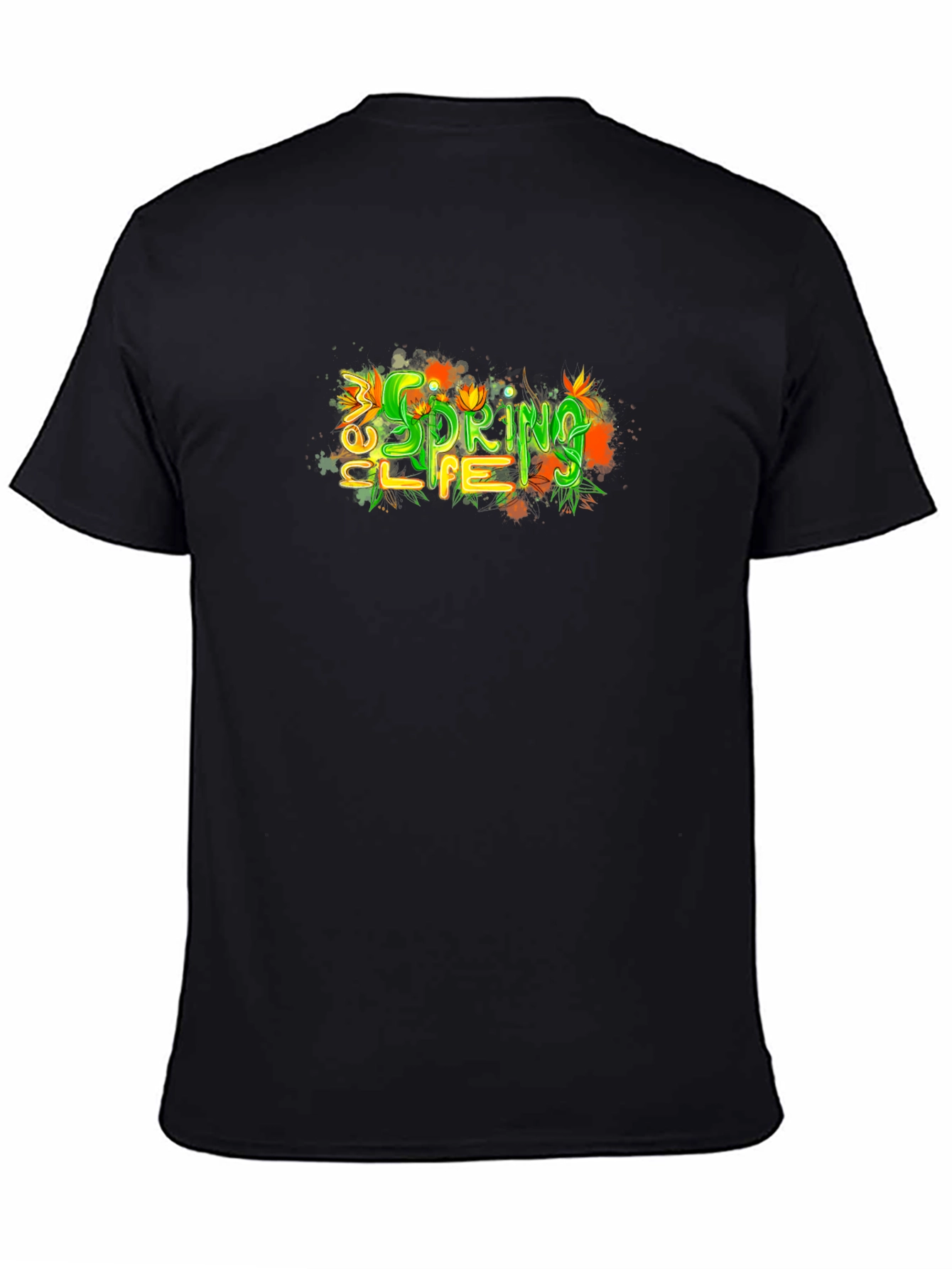 New Spring Life T-Shirt - Black