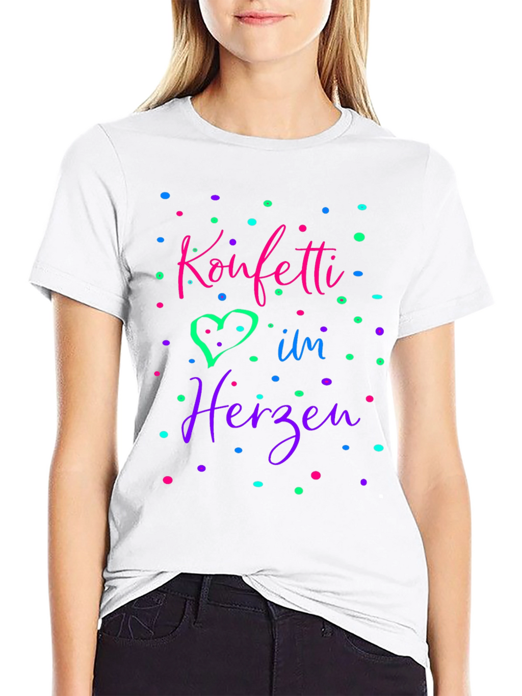 Konfetti im Herzen Black T-Shirt