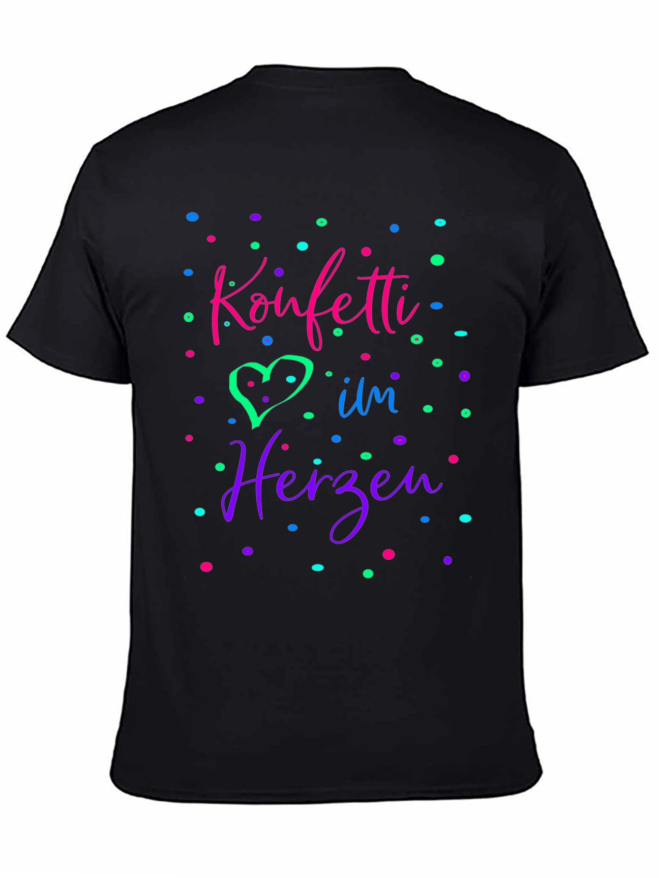 Konfetti im Herzen Black T-Shirt