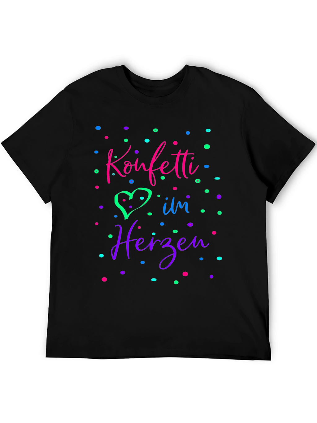 Konfetti im Herzen Black T-Shirt