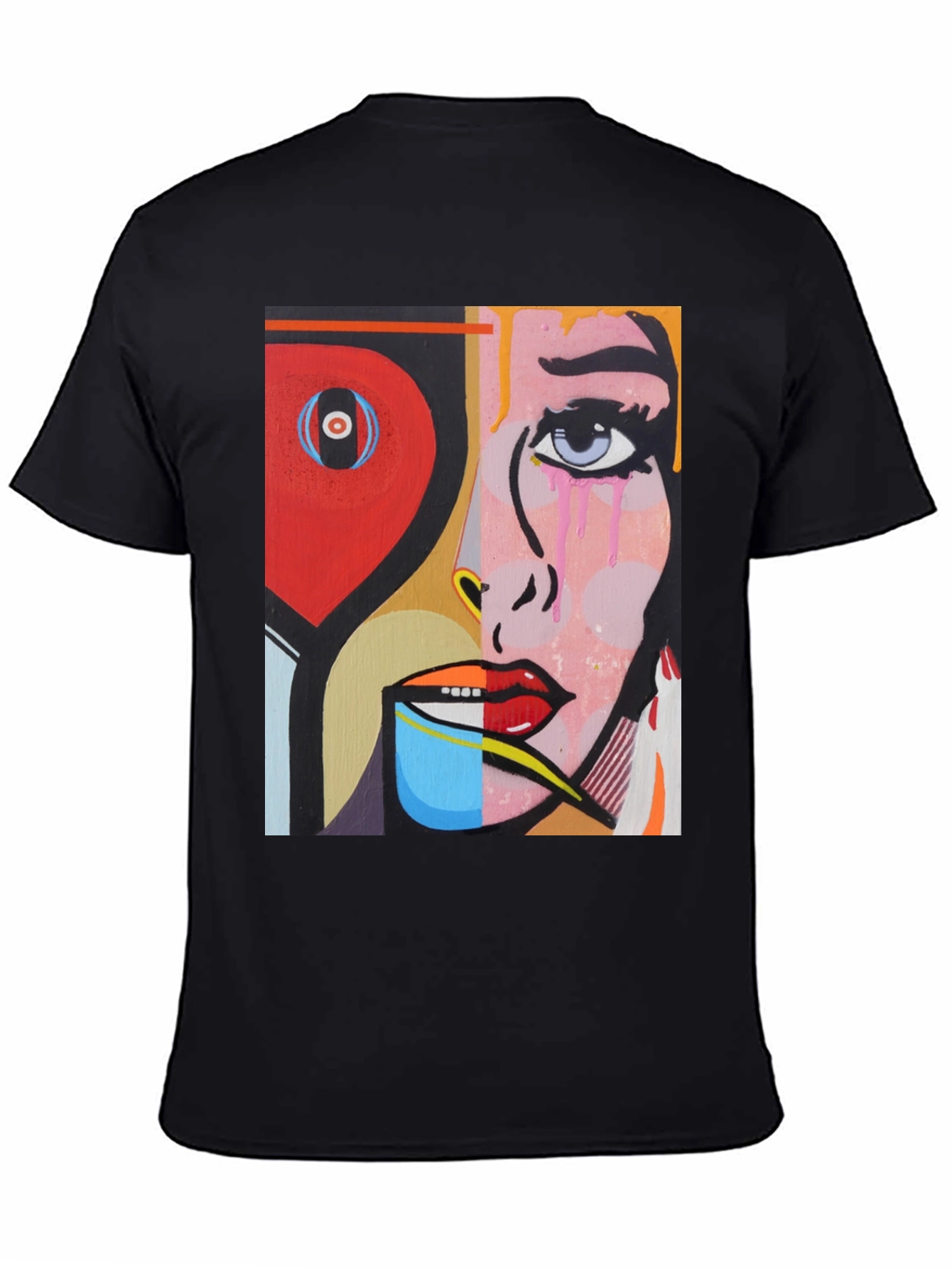 Abstract Art Graphic Tee - Unisex Black T-Shirt