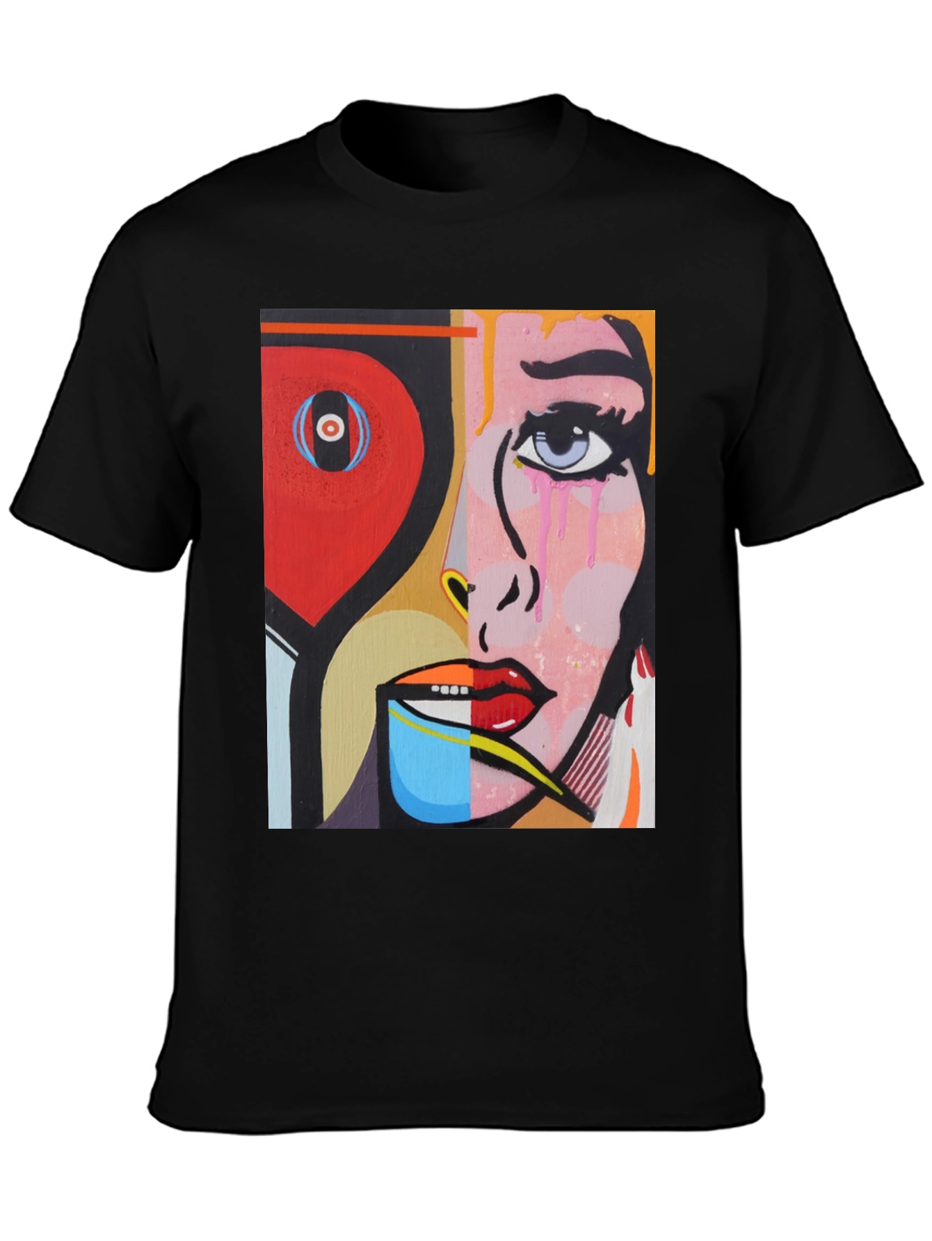 Abstract Art Graphic Tee - Unisex Black T-Shirt